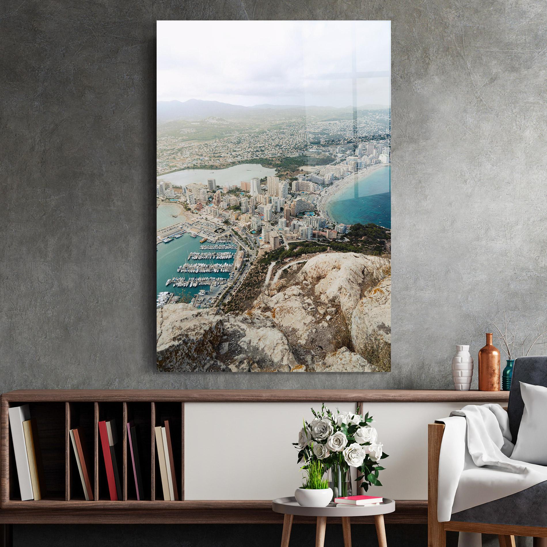 Стъклена картина Coast City mockup 2