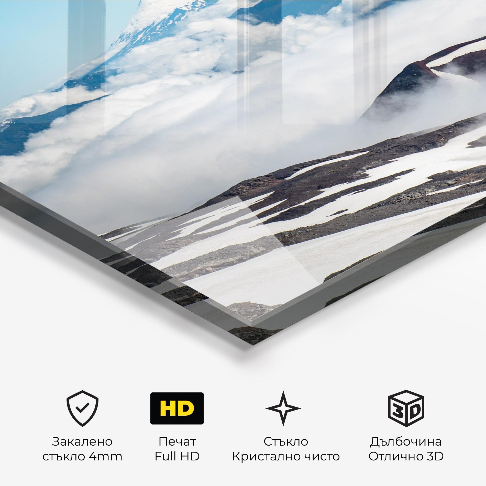 Стъклена картина Cloudy High View mockup 3