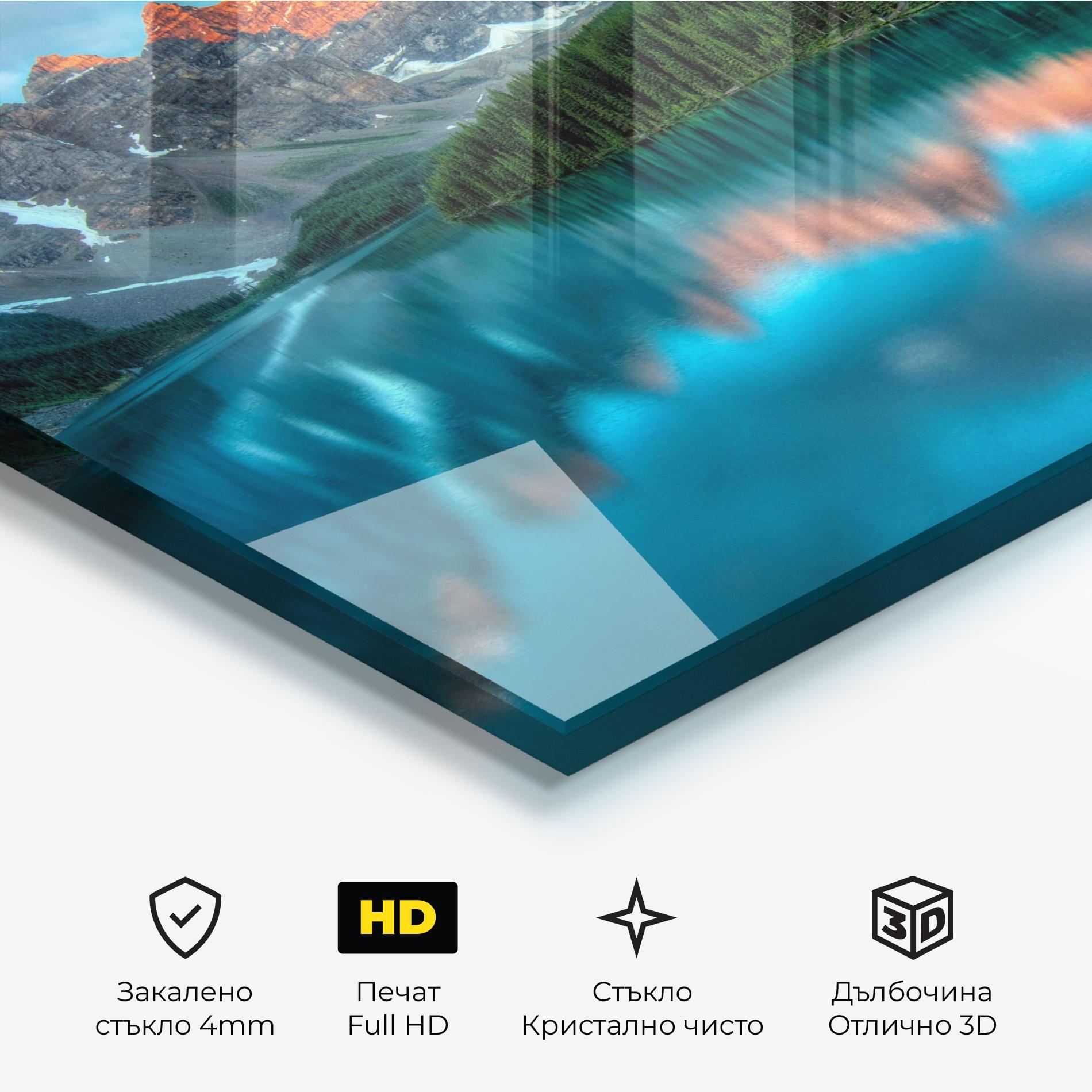 Стъклена картина Lake Reflection mockup 3