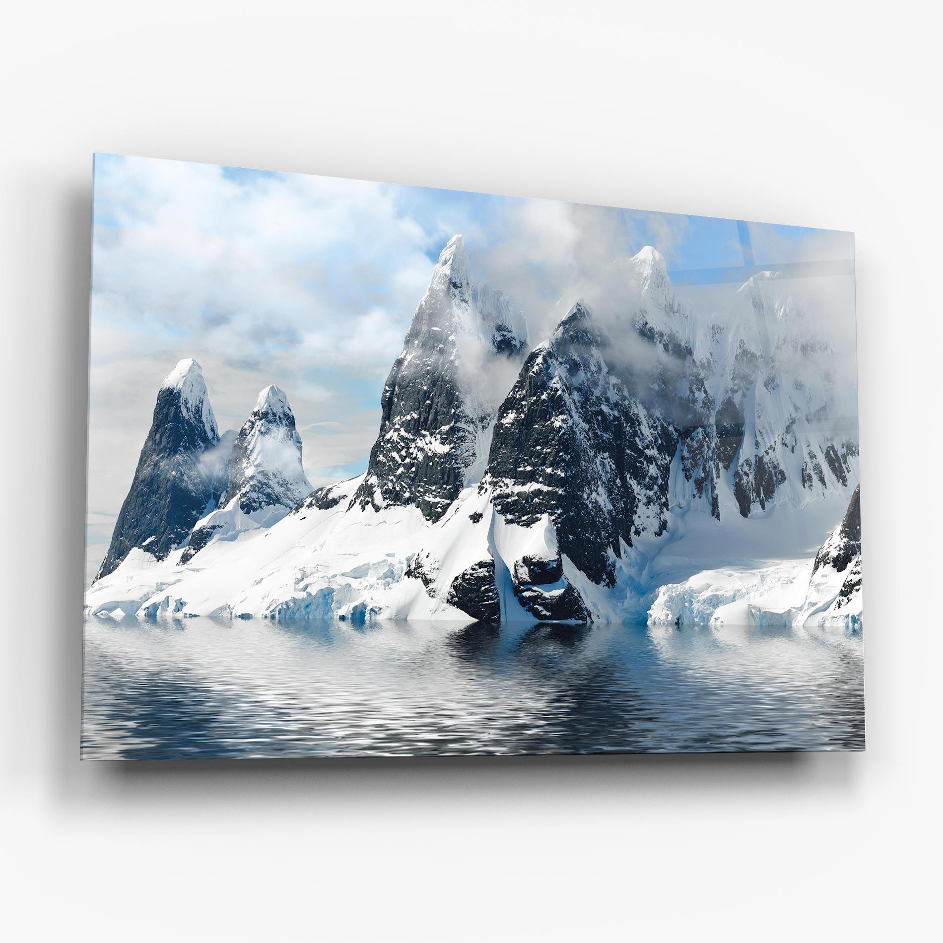 Стъклена картина Glacial Mountains mockup 6