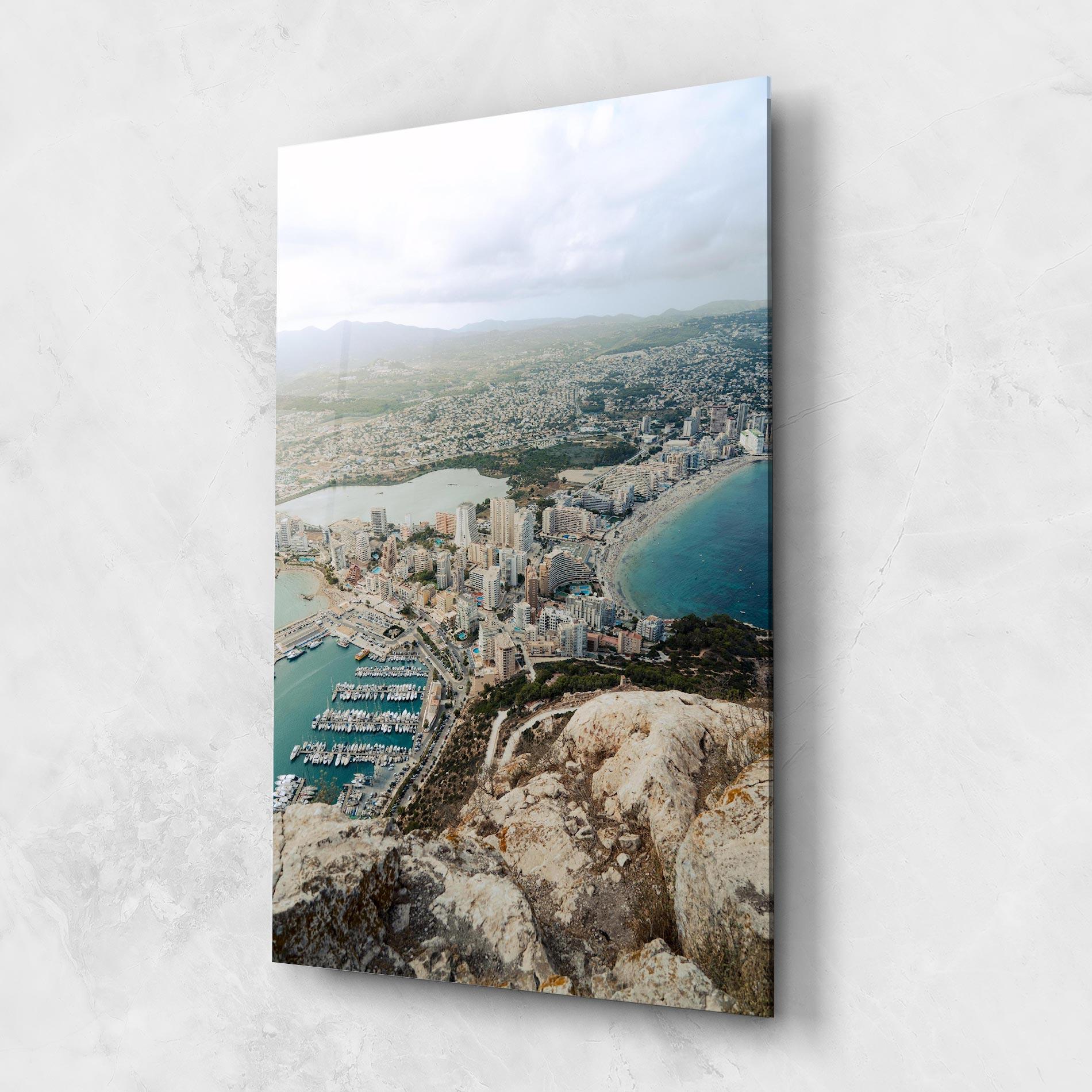 Стъклена картина Coast City mockup 1
