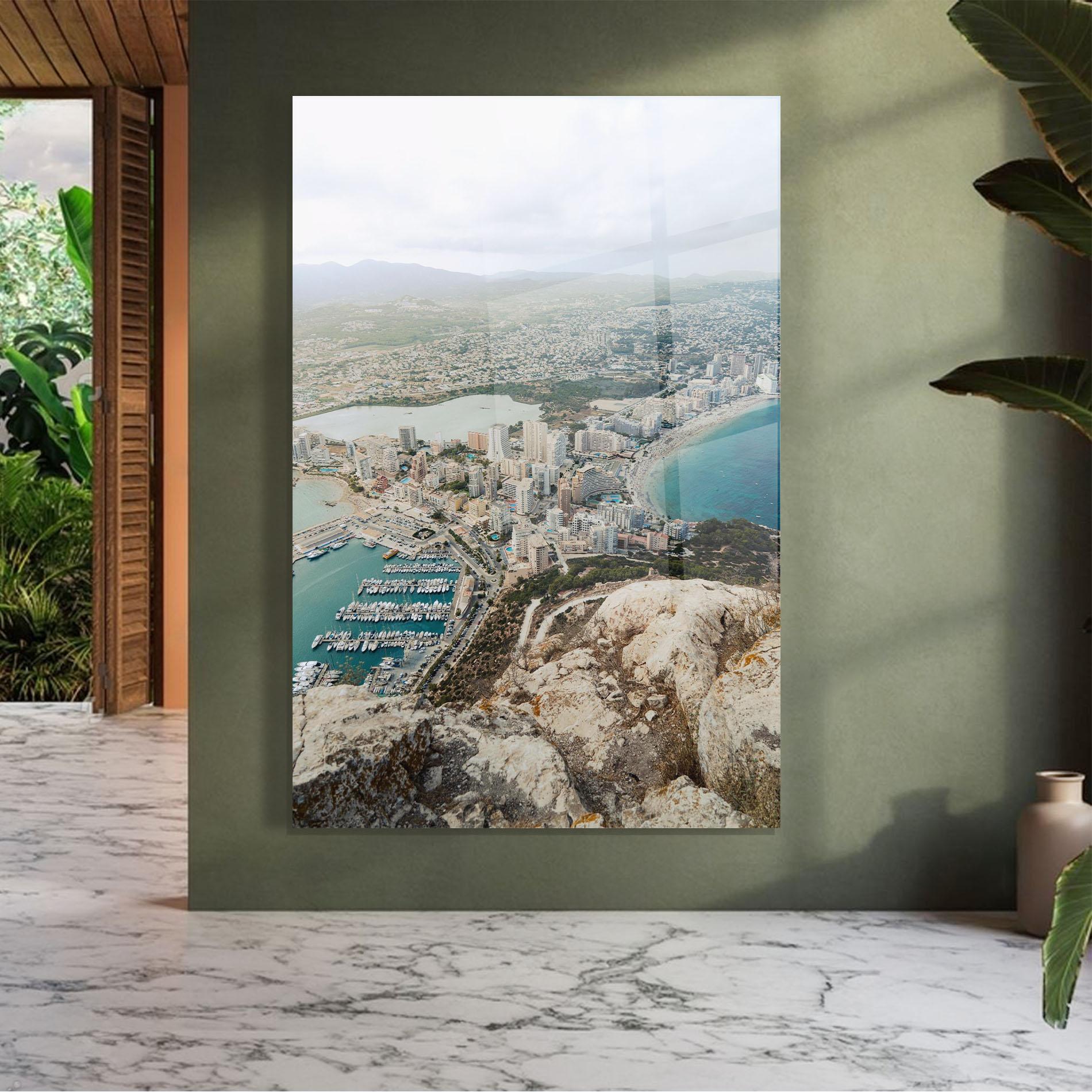 Стъклена картина Coast City mockup 7