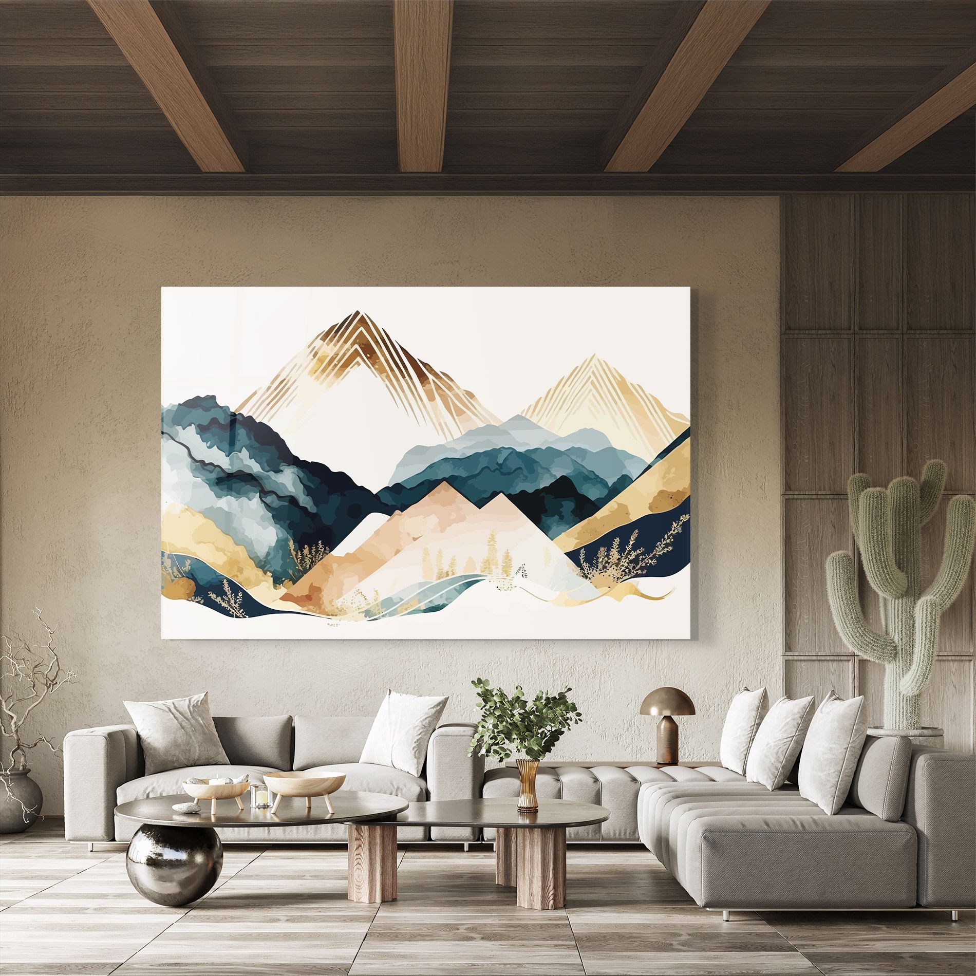 Gold Green Mountain mockup 8