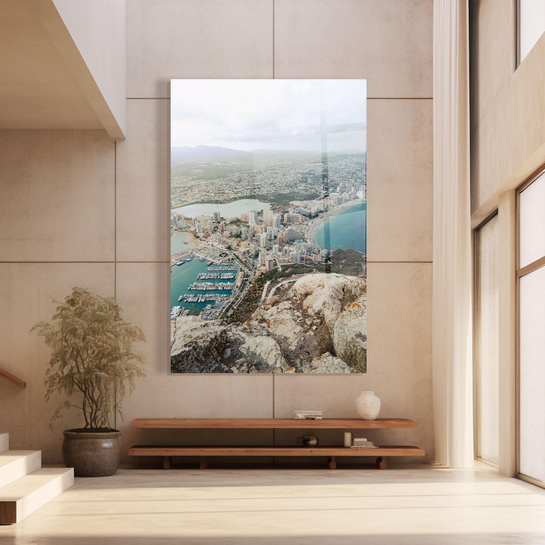 Стъклена картина Coast City mockup 8