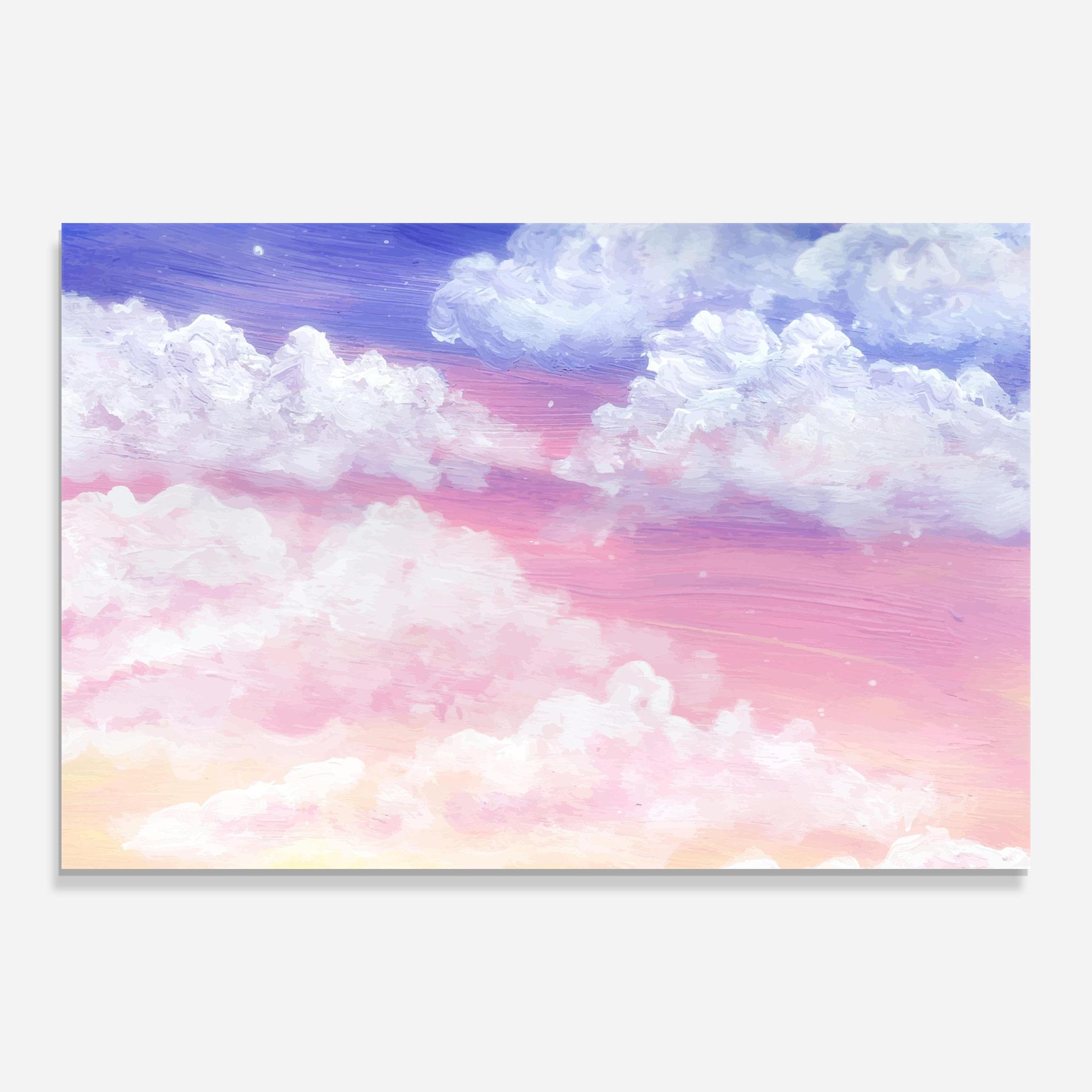 Стъклена картина Cloud Paint Texture mockup 0