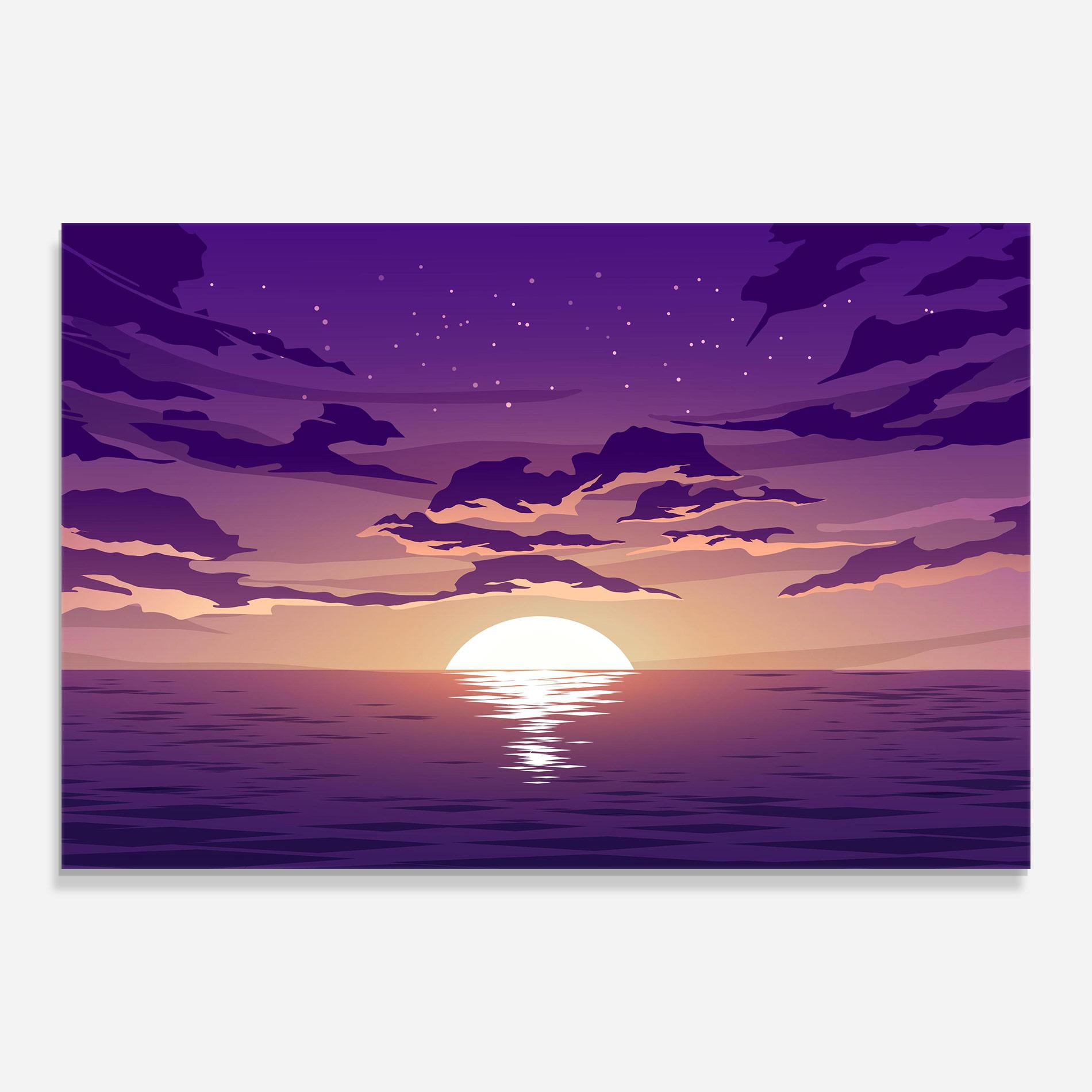 Стъклена картина Cloud Purple mockup 0