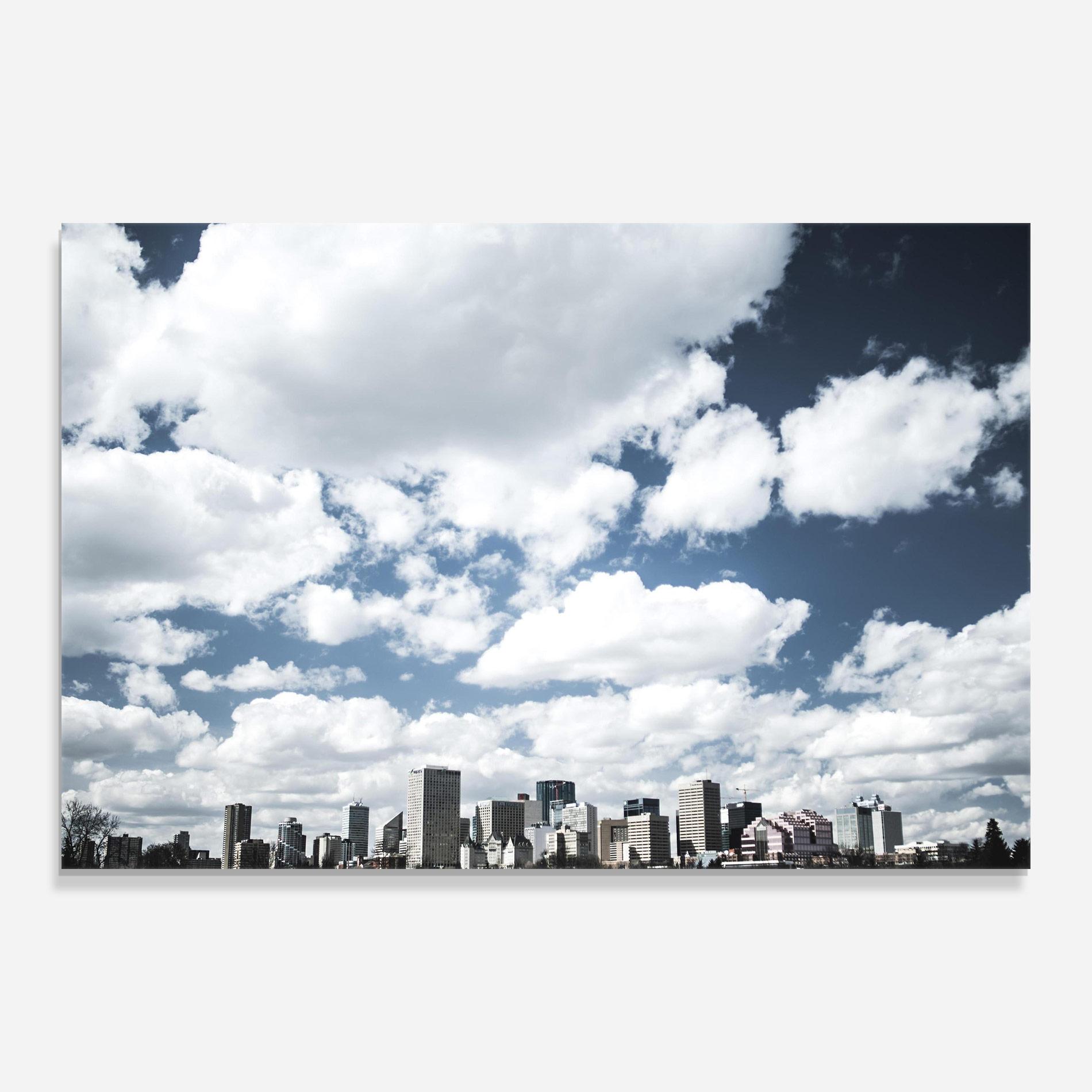 Стъклена картина Clouds Over City mockup 0