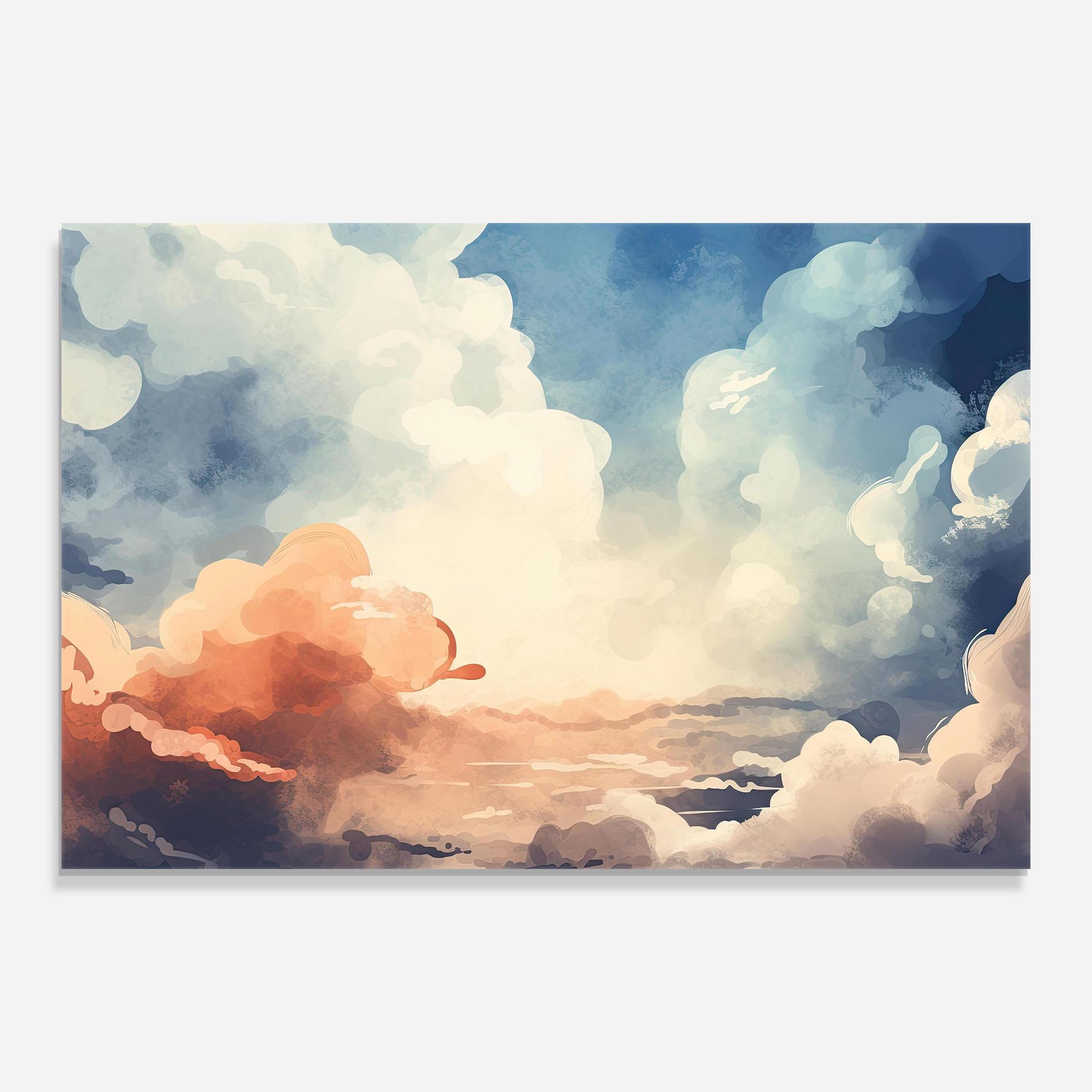 Стъклена картина Clouds Painting mockup 0