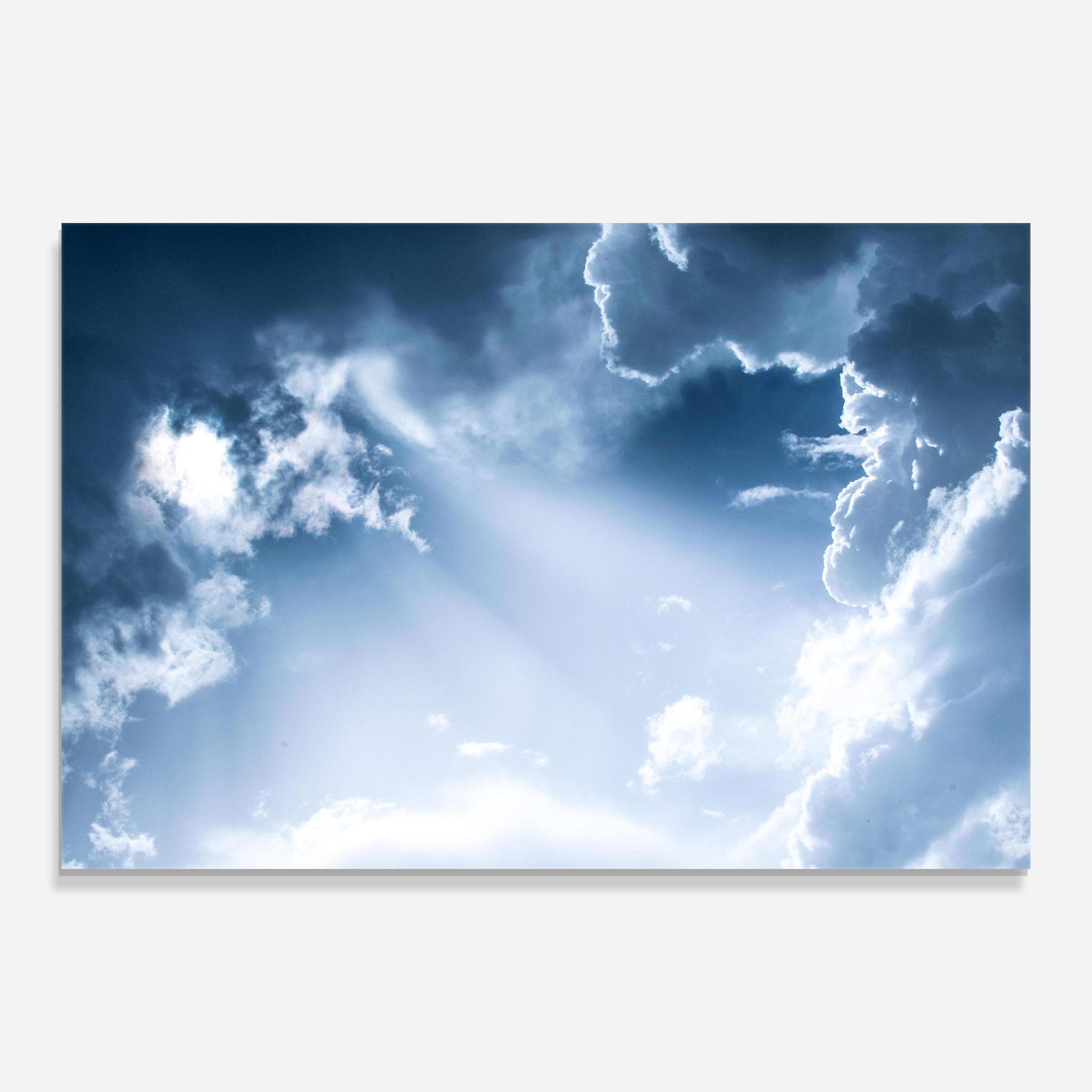 Стъклена картина Dark Blue Sky mockup 0