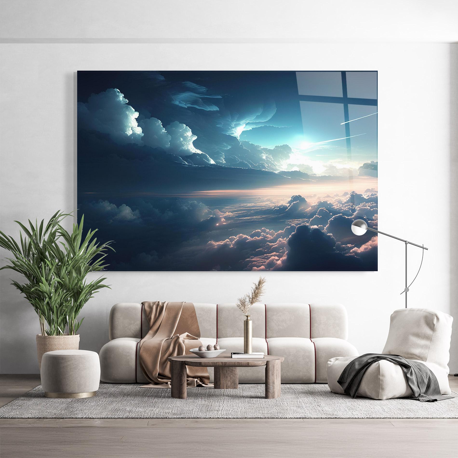 Стъклена картина Dark Clouds mockup 9