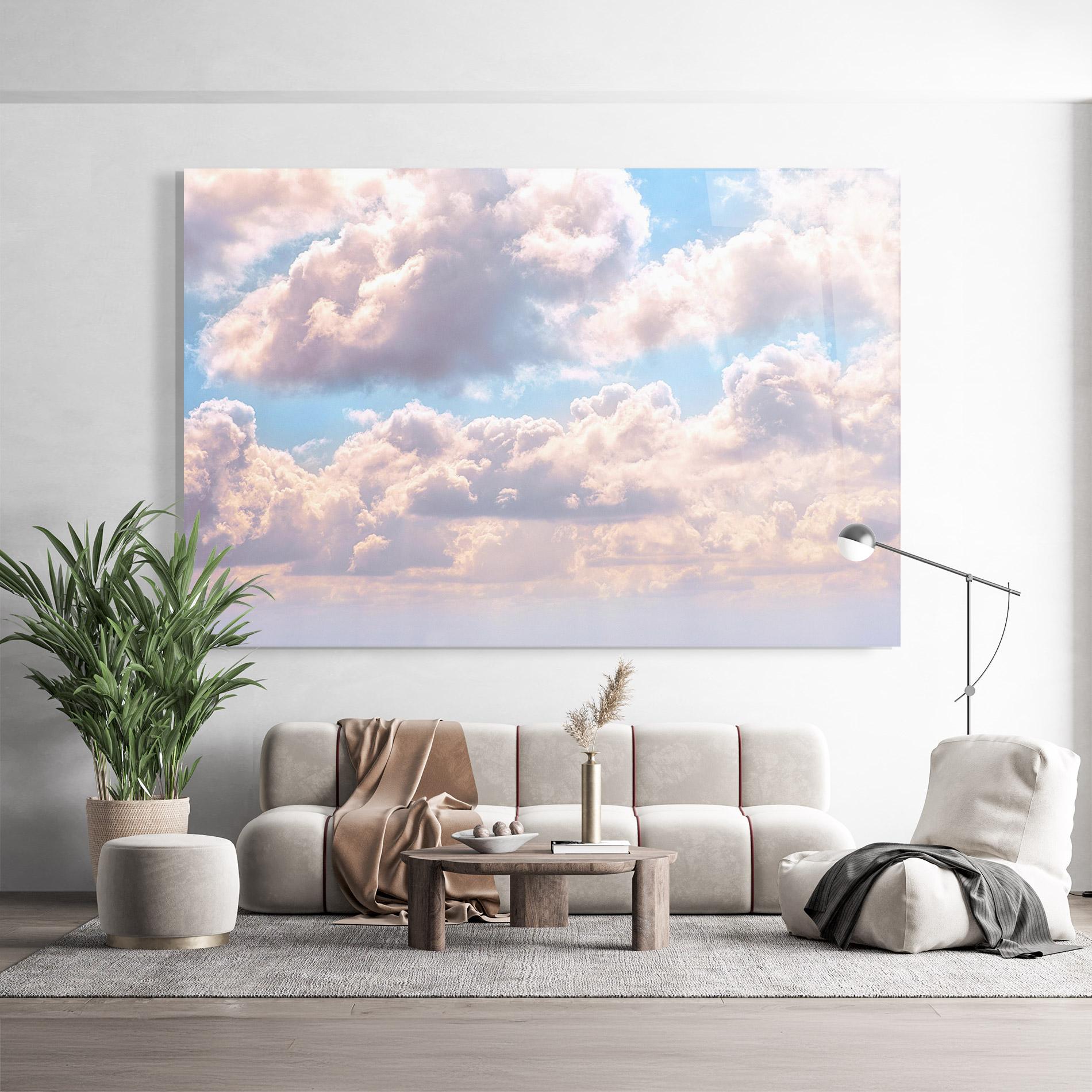 Стъклена картина Dreamy Clouds mockup 9