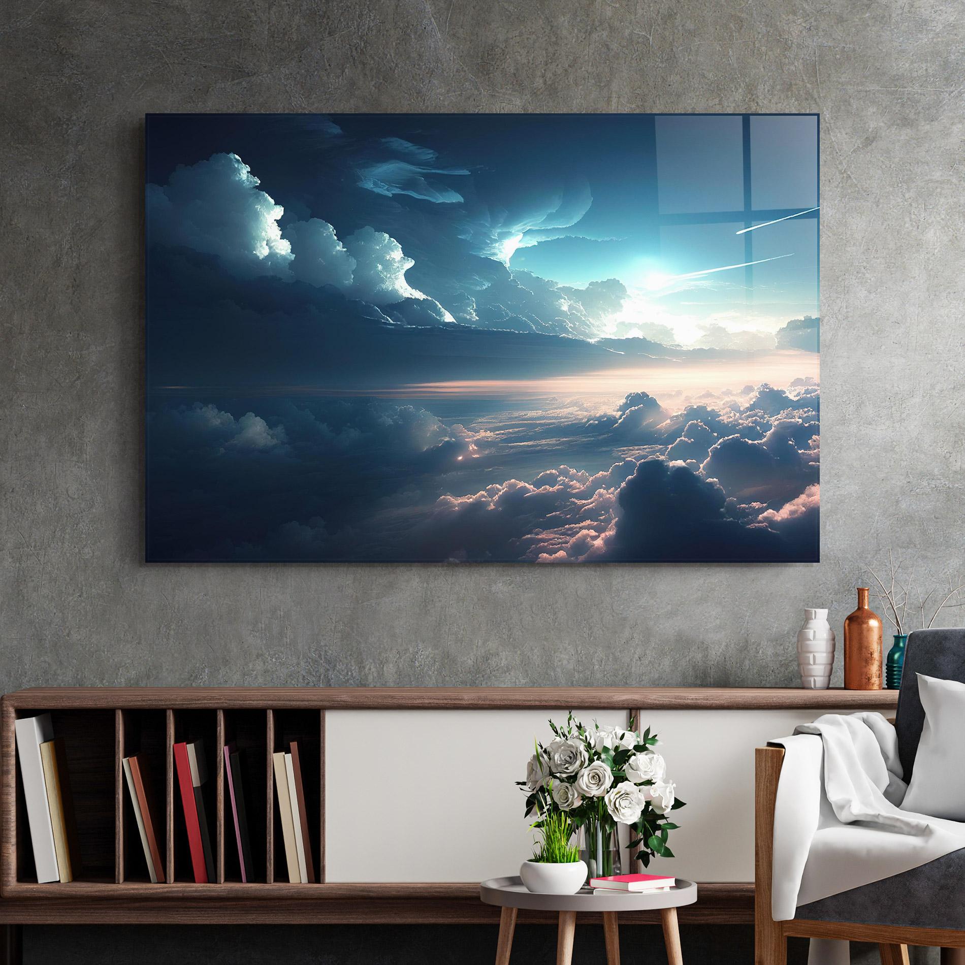 Стъклена картина Dark Clouds mockup 2