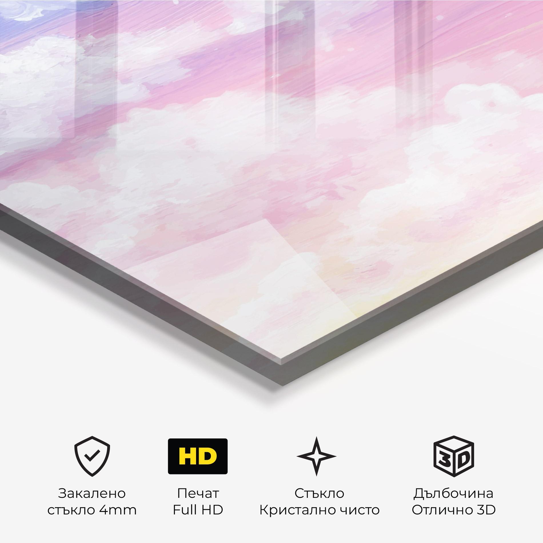Стъклена картина Cloud Paint Texture mockup 3