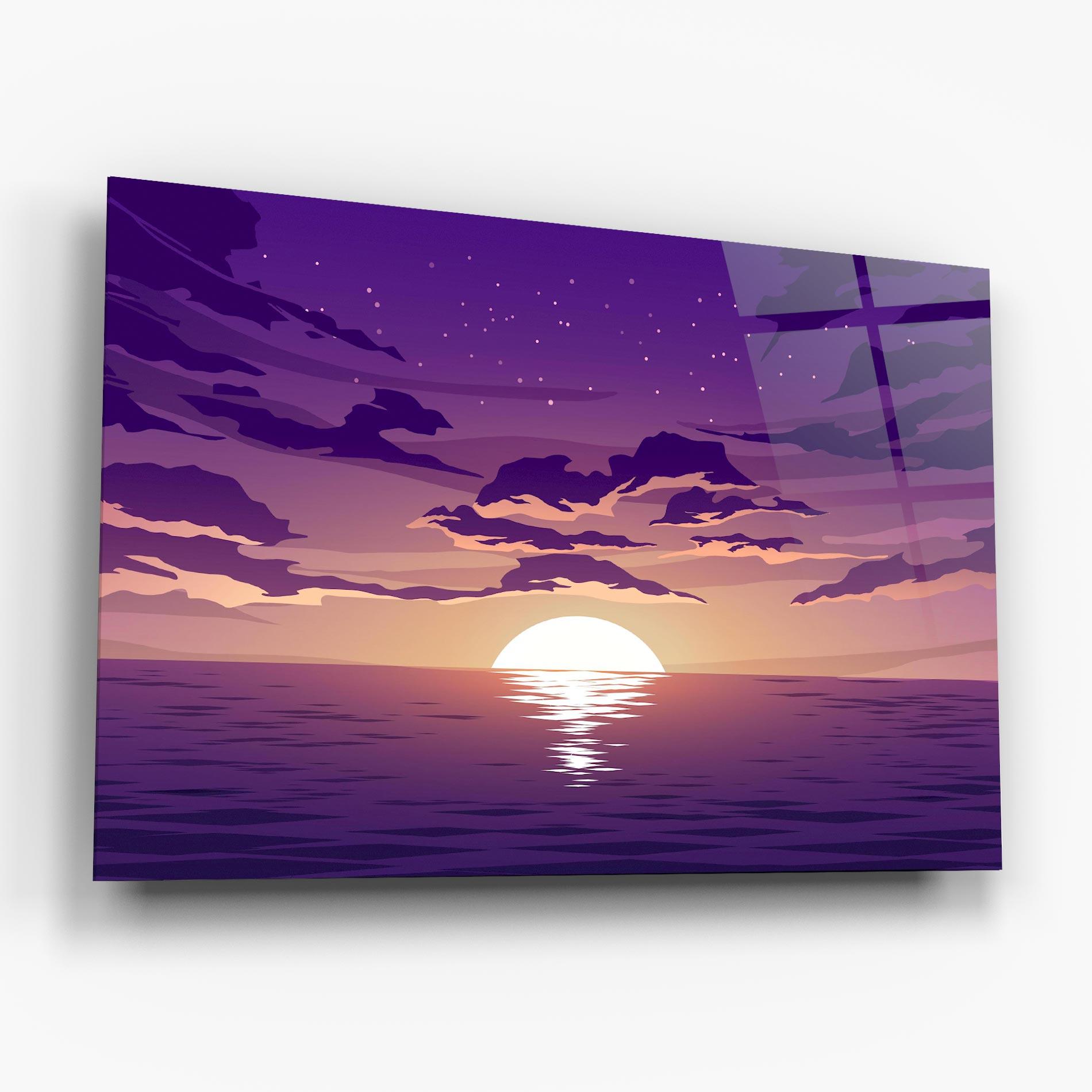 Стъклена картина Cloud Purple mockup 6