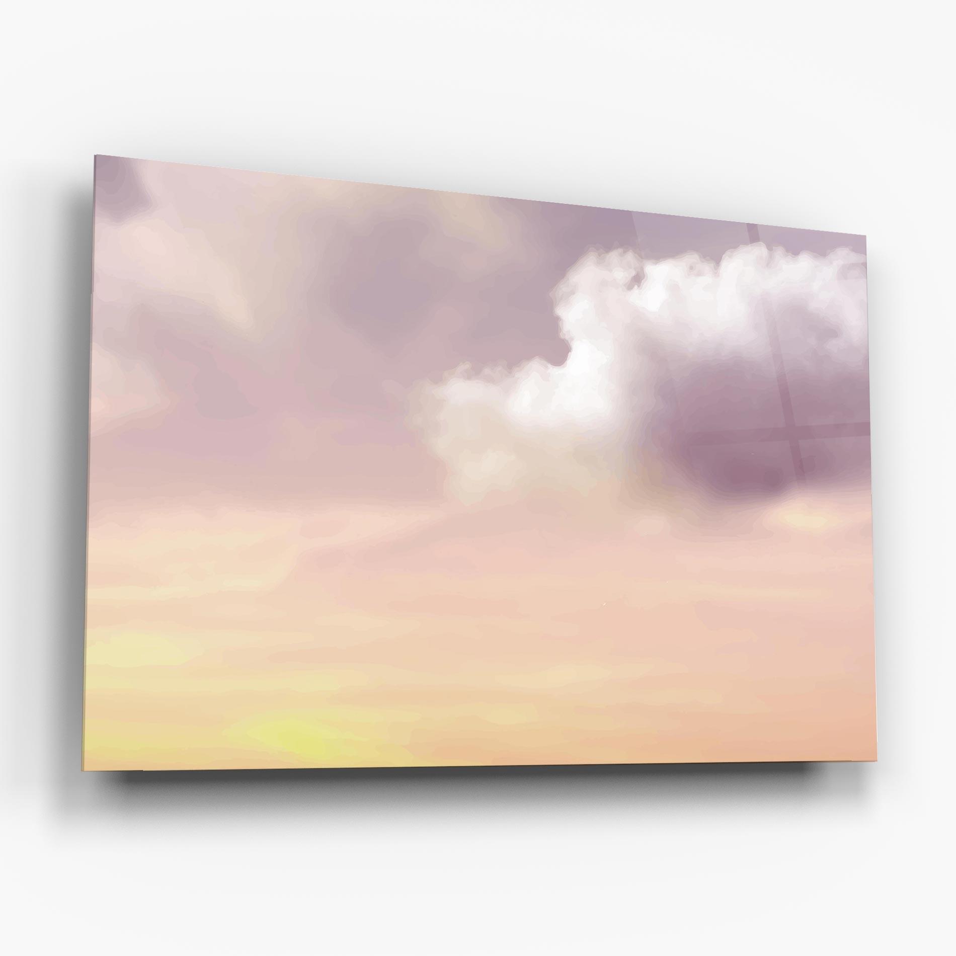 Стъклена картина Clouds Watercolor Cream mockup 6