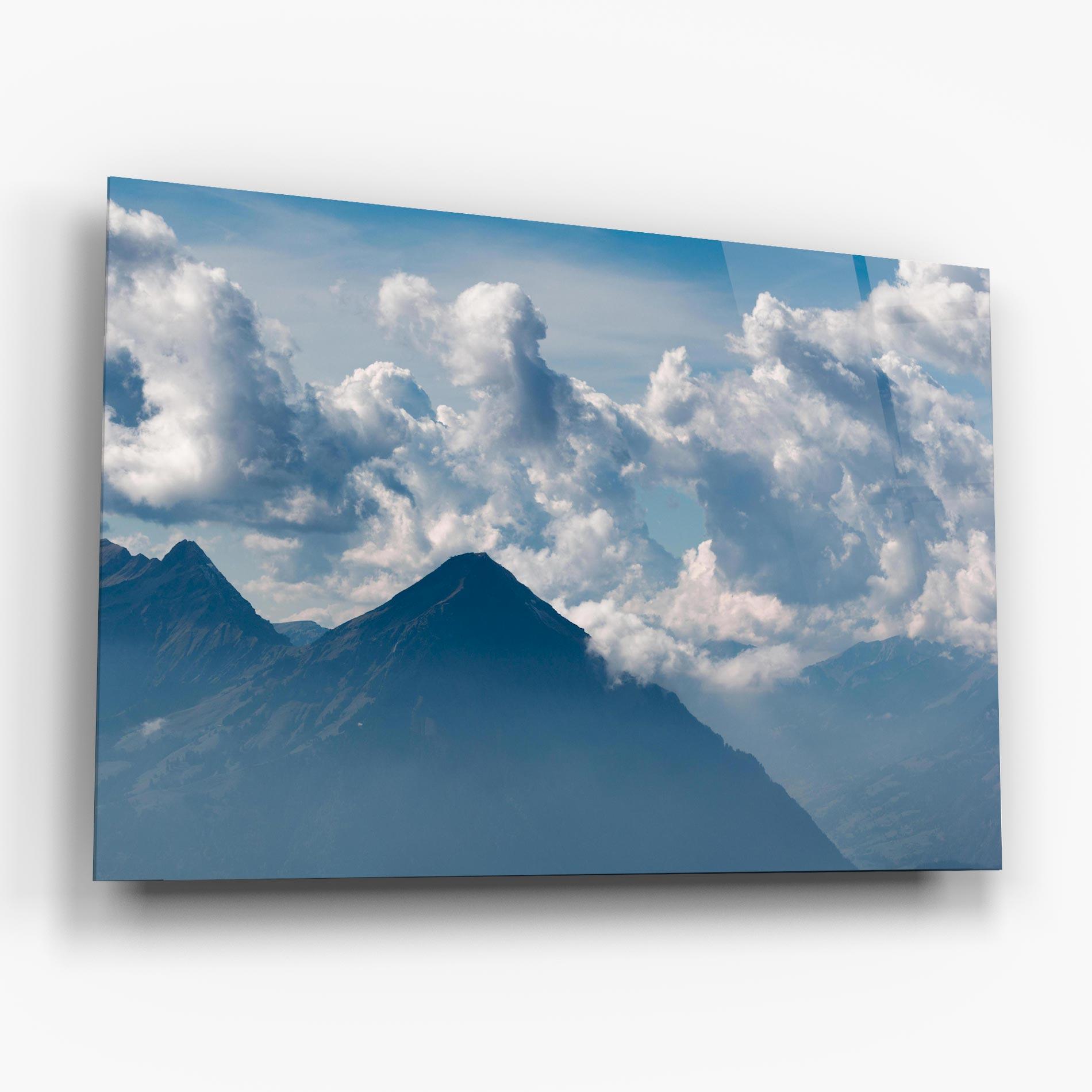 Стъклена картина Cloudy View Mountain mockup 6