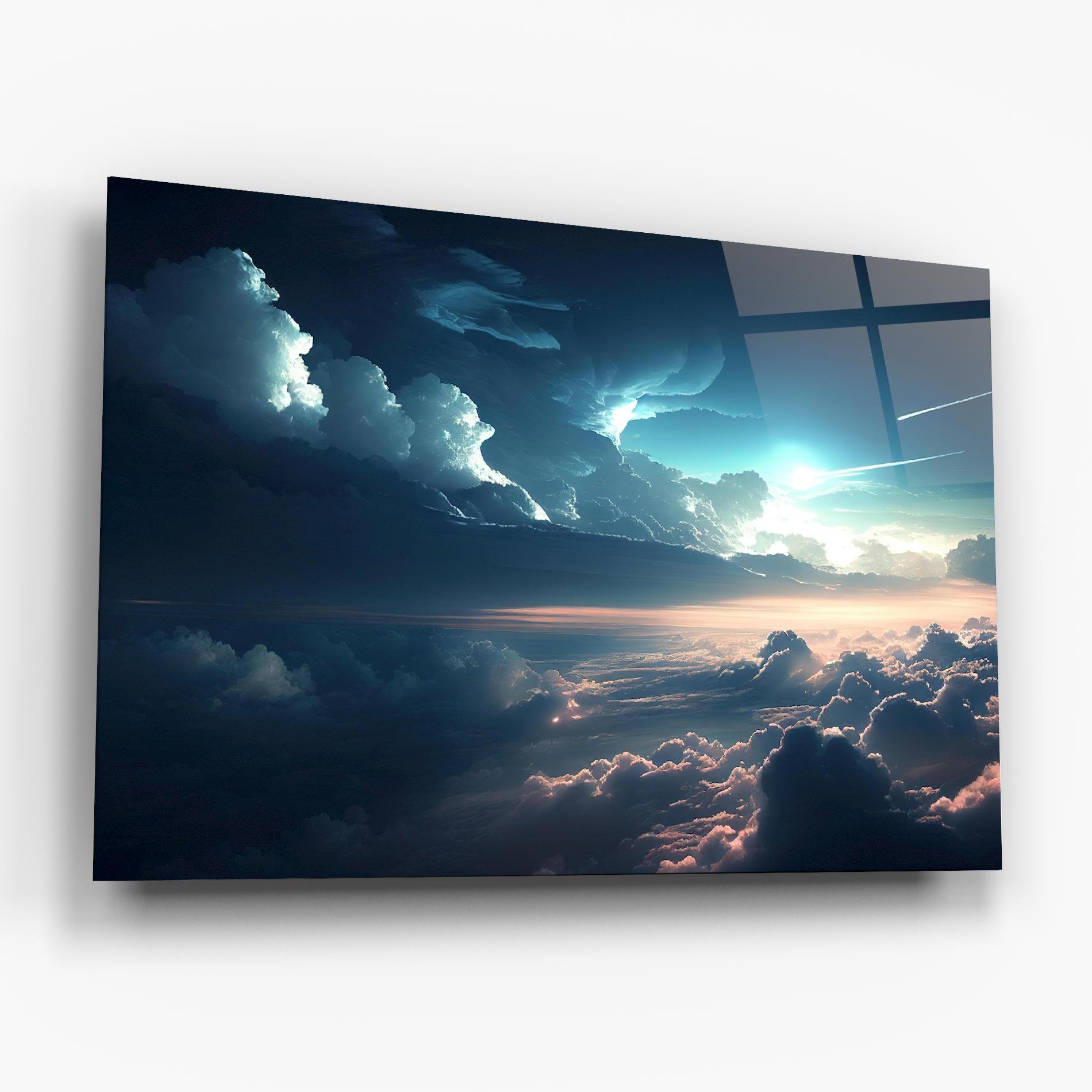 Стъклена картина Dark Clouds mockup 6
