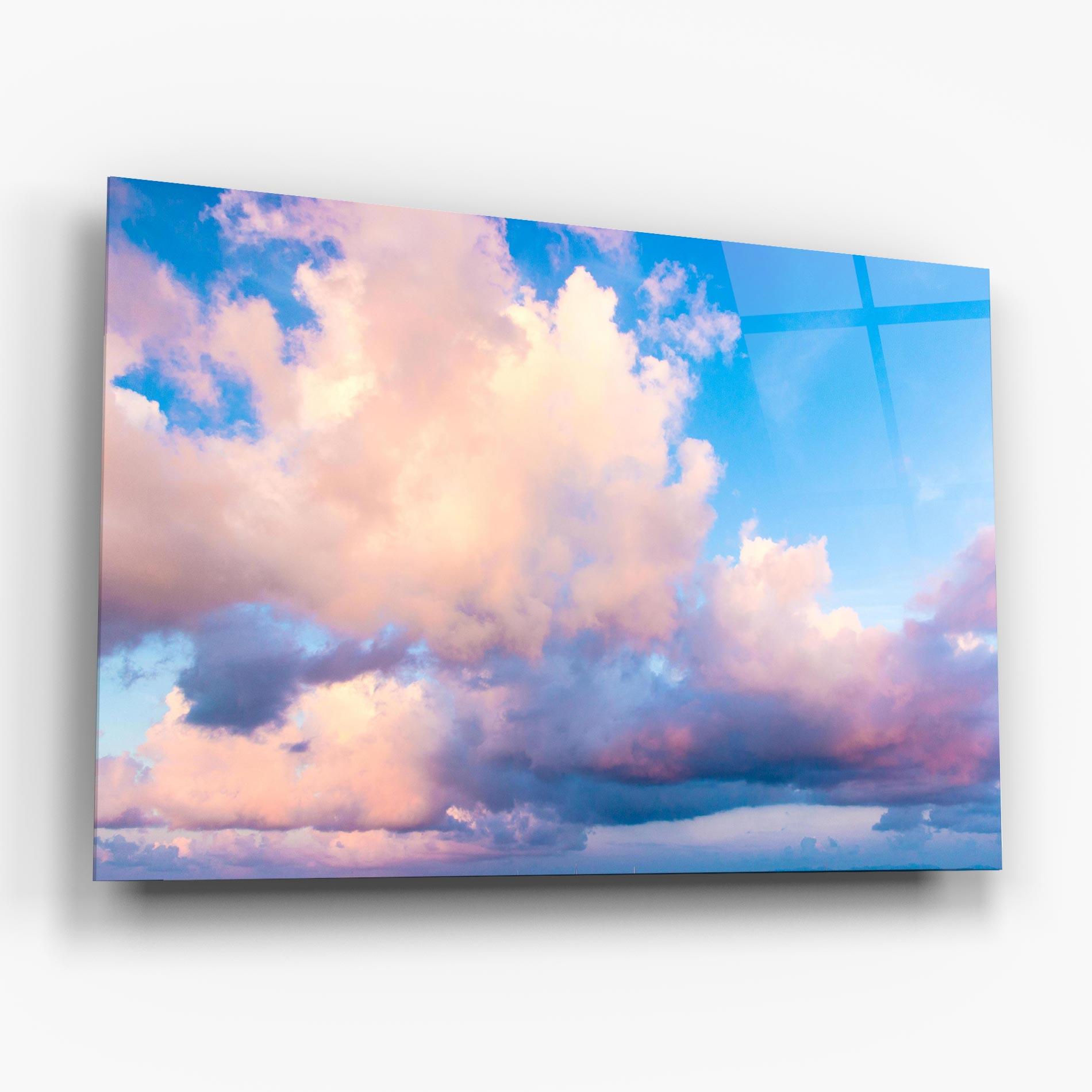 Стъклена картина Dreamy Pink Clouds mockup 6
