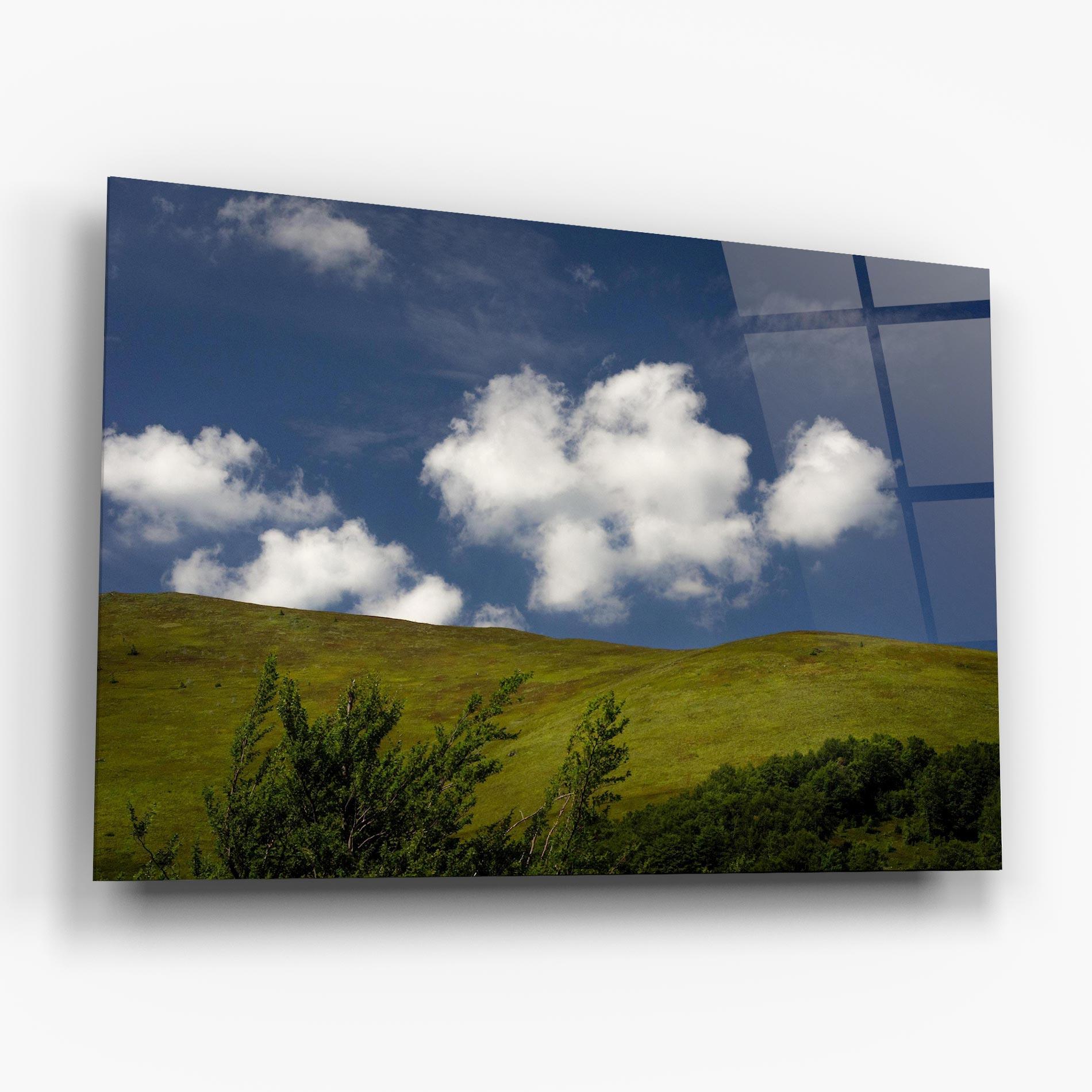 Стъклена картина Grass View Cloud mockup 6