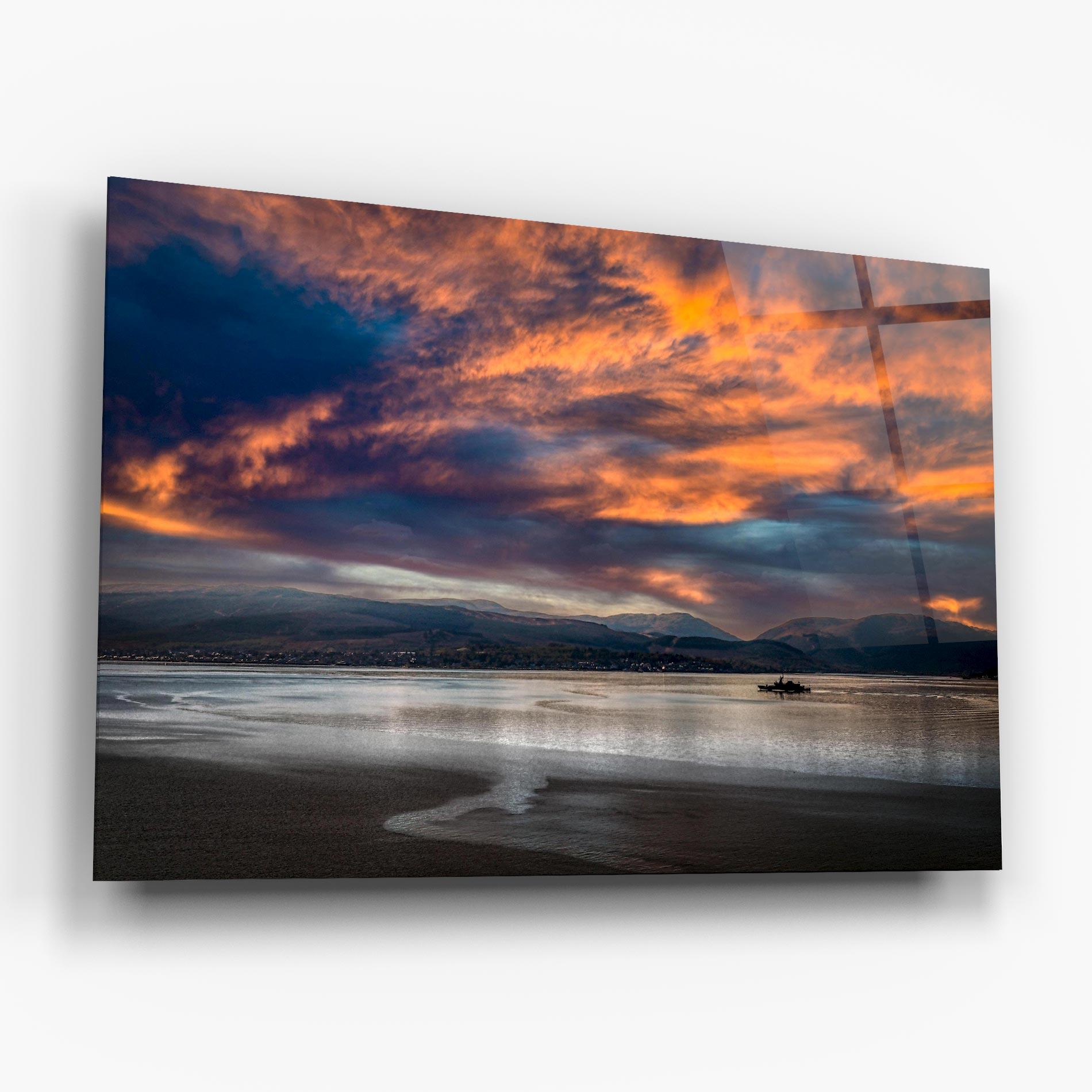 Стъклена картина Purple Blue Sky View mockup 6