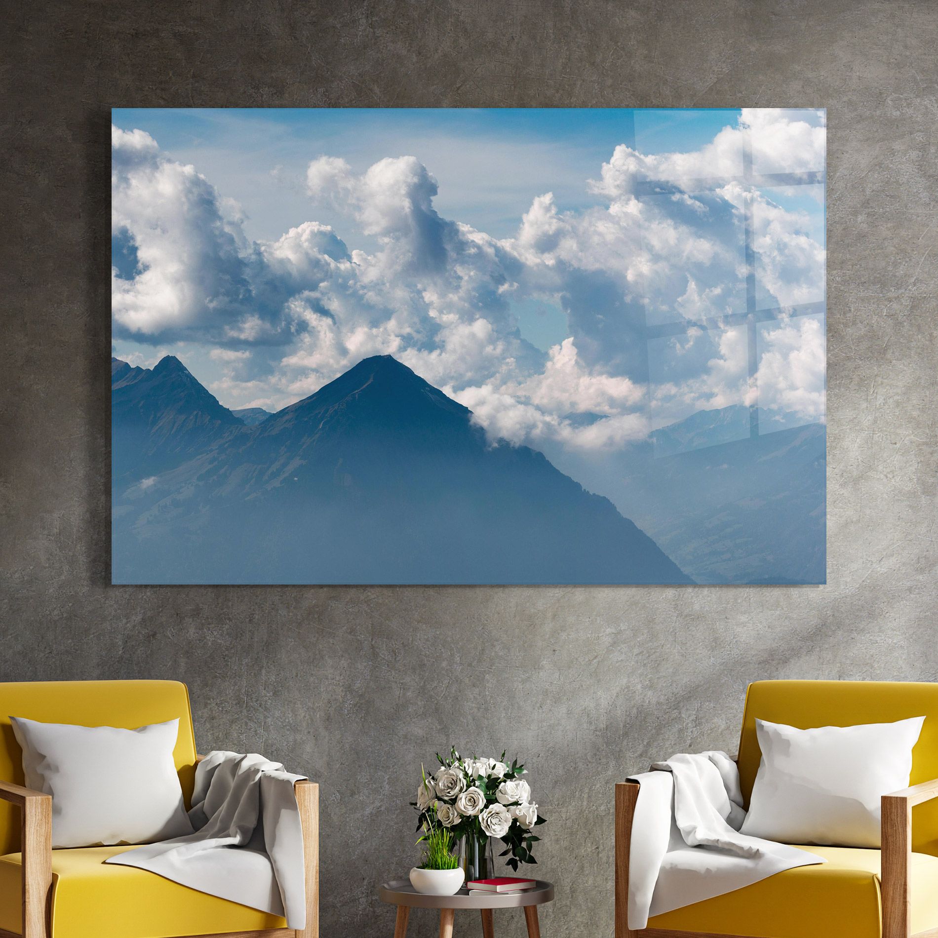 Cloudy View Mountain mockup 4