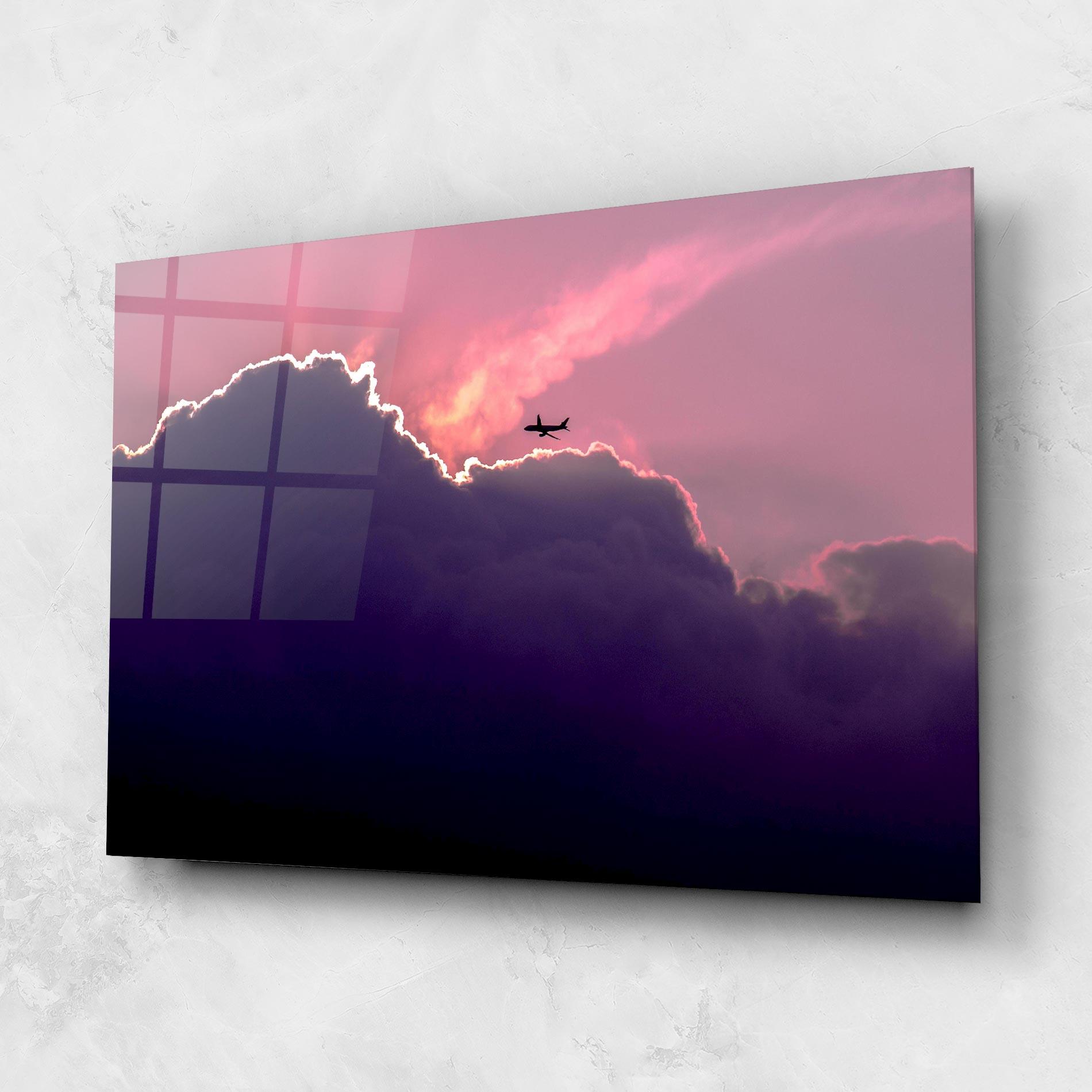 Стъклена картина Big Purple Cloud mockup 1