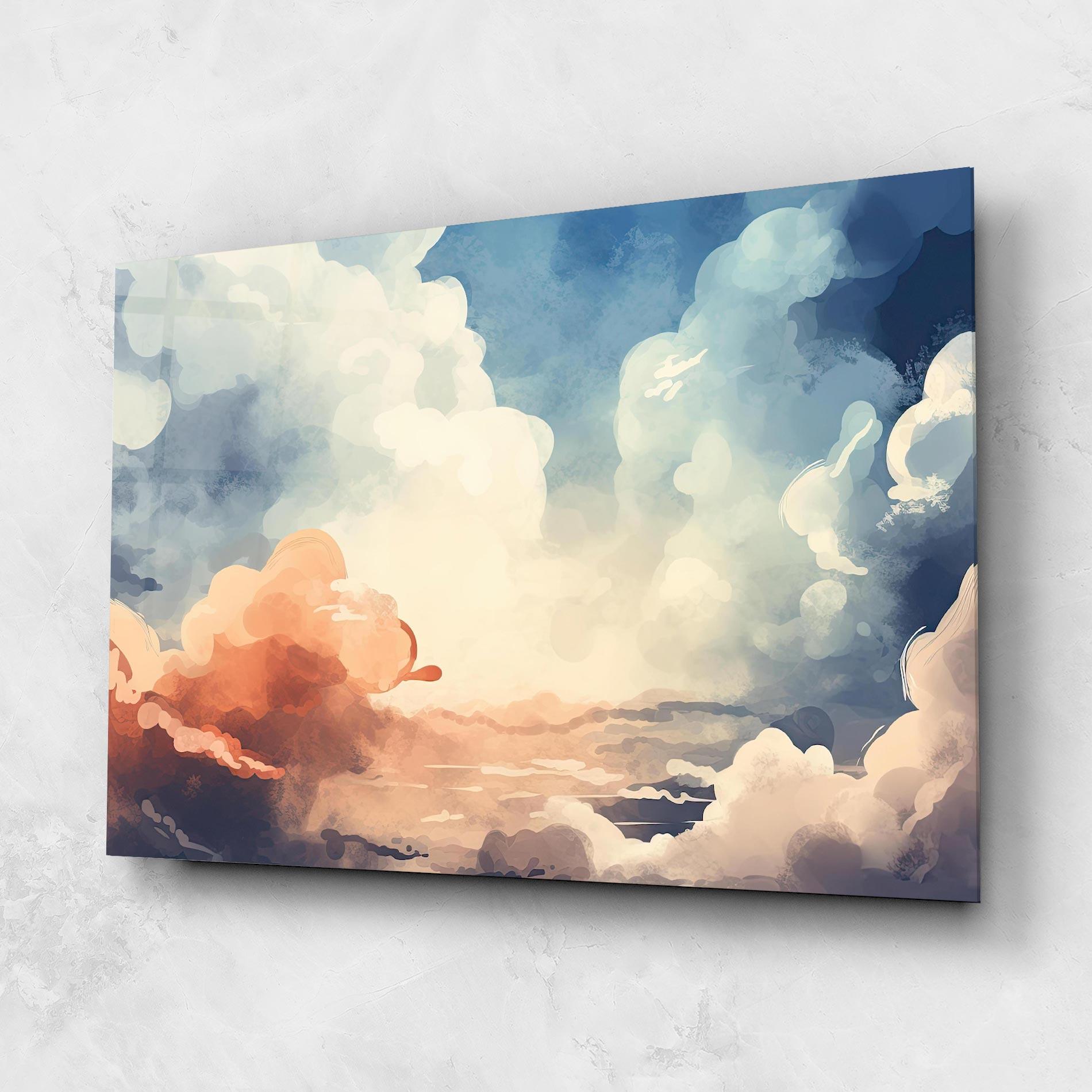 Стъклена картина Clouds Painting mockup 1