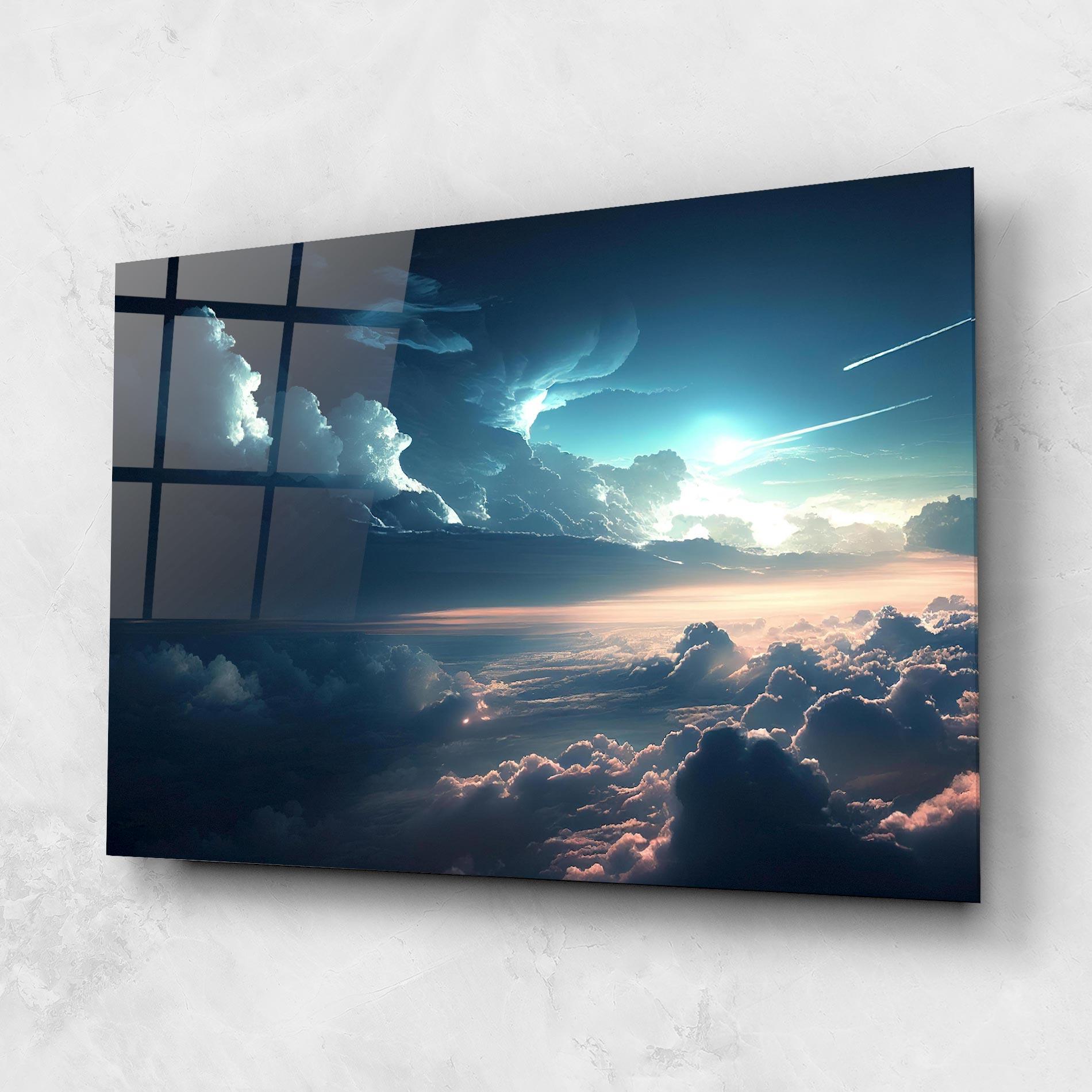 Стъклена картина Dark Clouds mockup 1