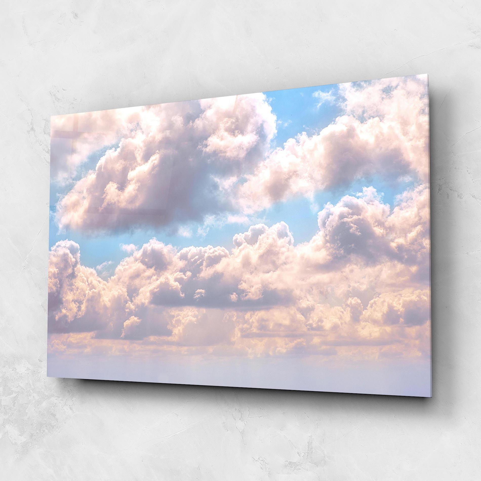 Стъклена картина Dreamy Clouds mockup 1