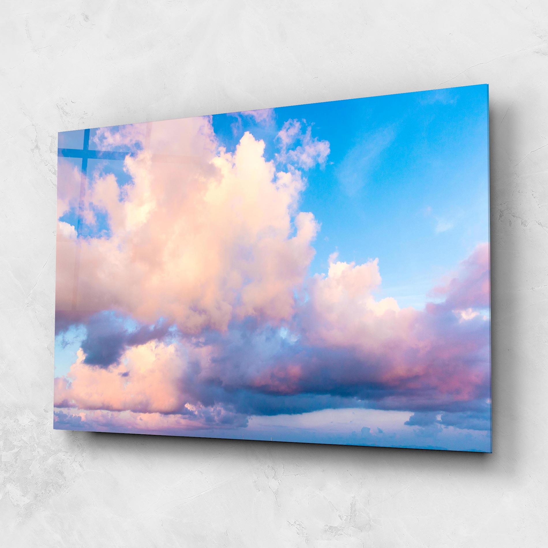 Стъклена картина Dreamy Pink Clouds mockup 1