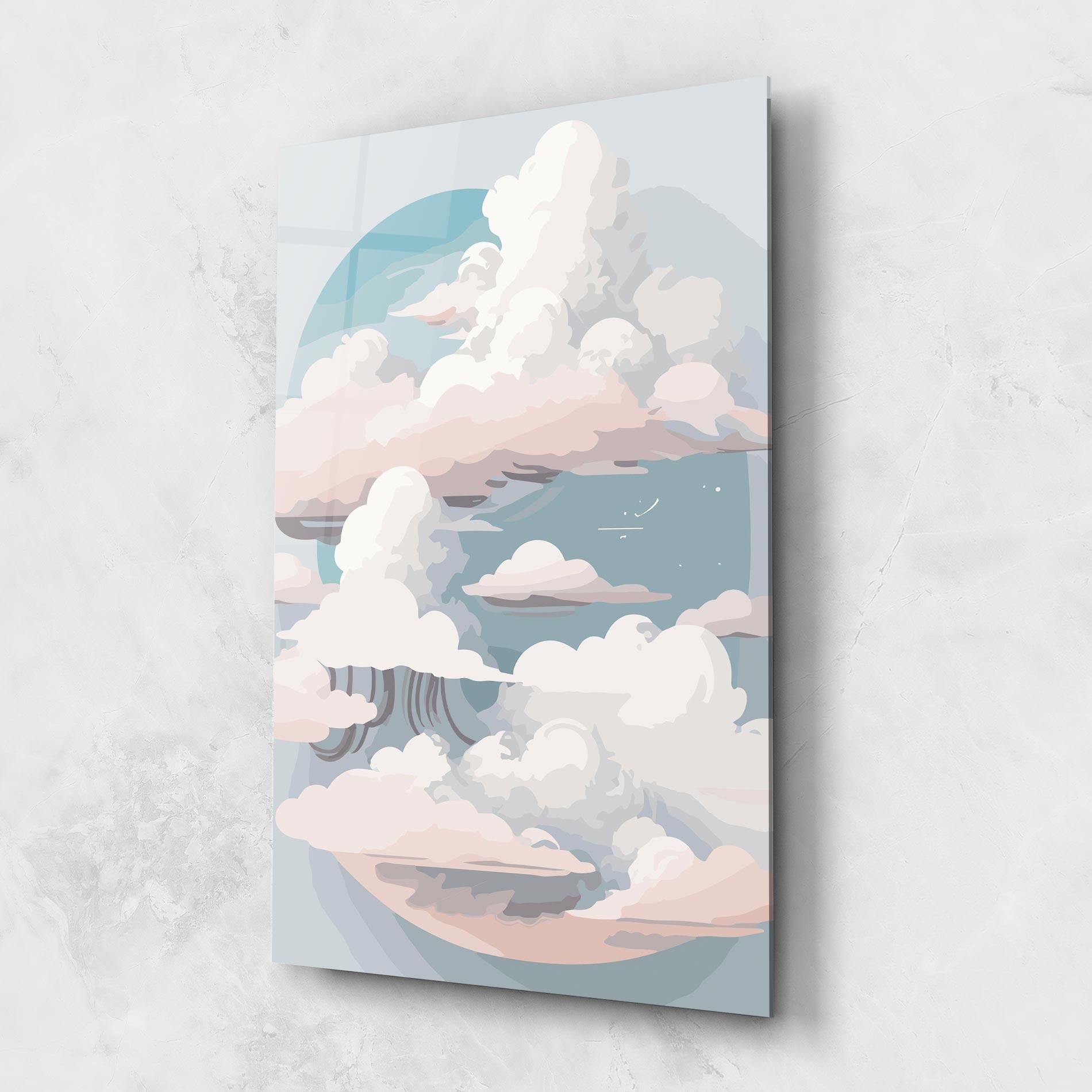 Стъклена картина Cloud White Art mockup 1