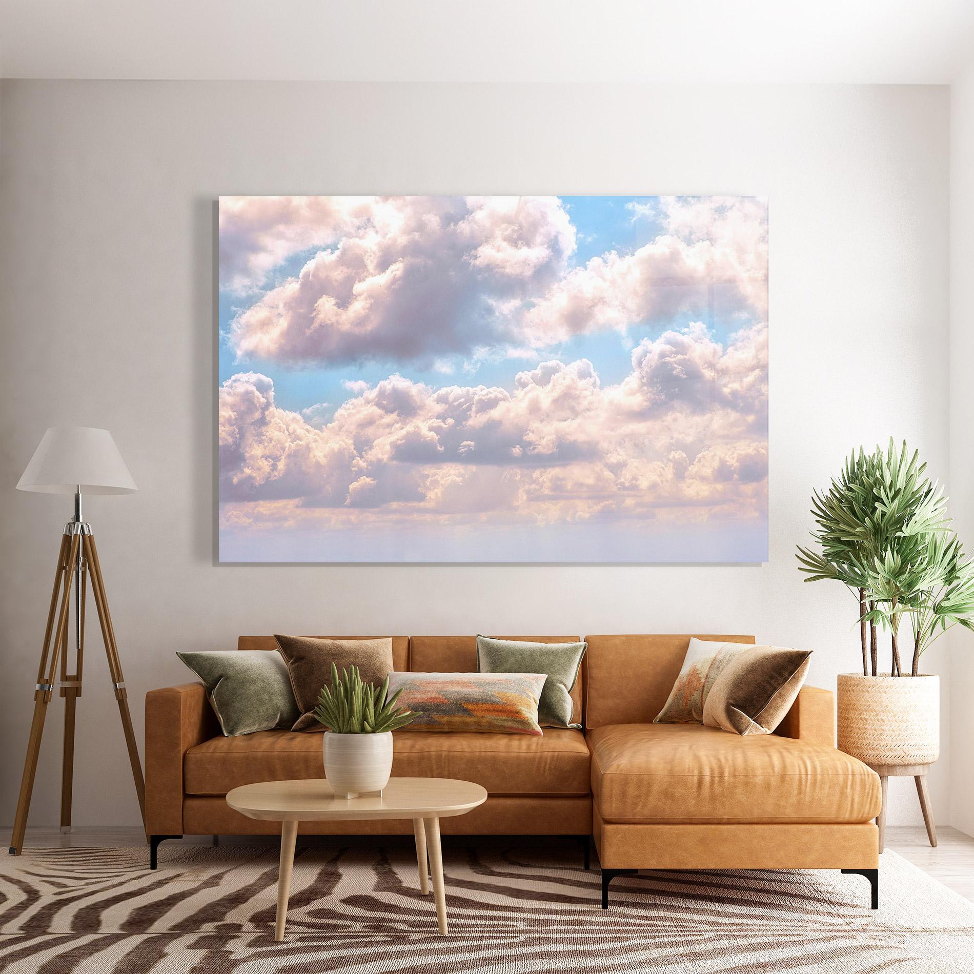 Стъклена картина Dreamy Clouds mockup 7