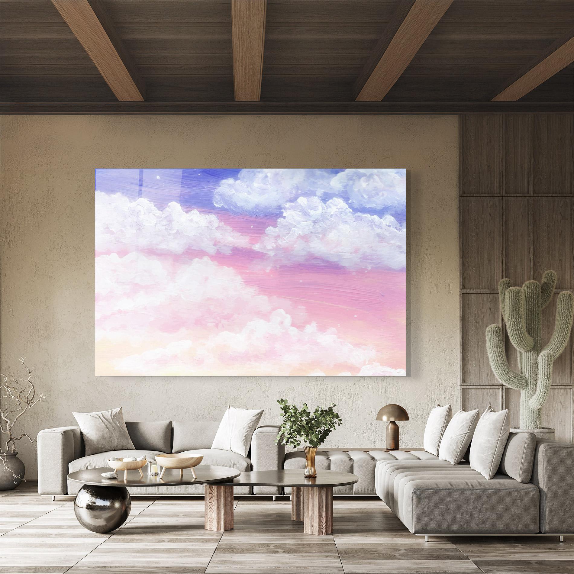 Стъклена картина Cloud Paint Texture mockup 8