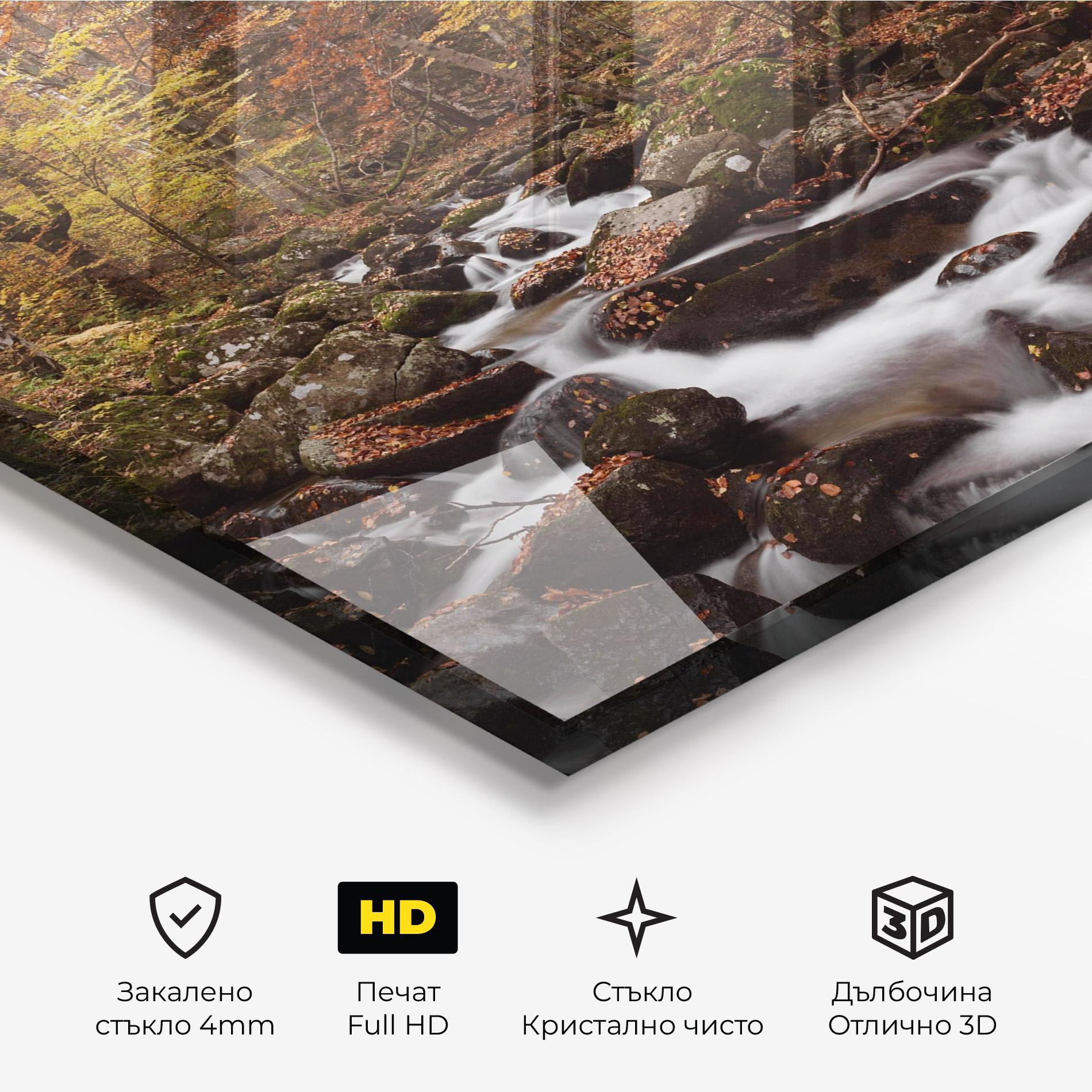 Стъклена картина River Forest View mockup 3