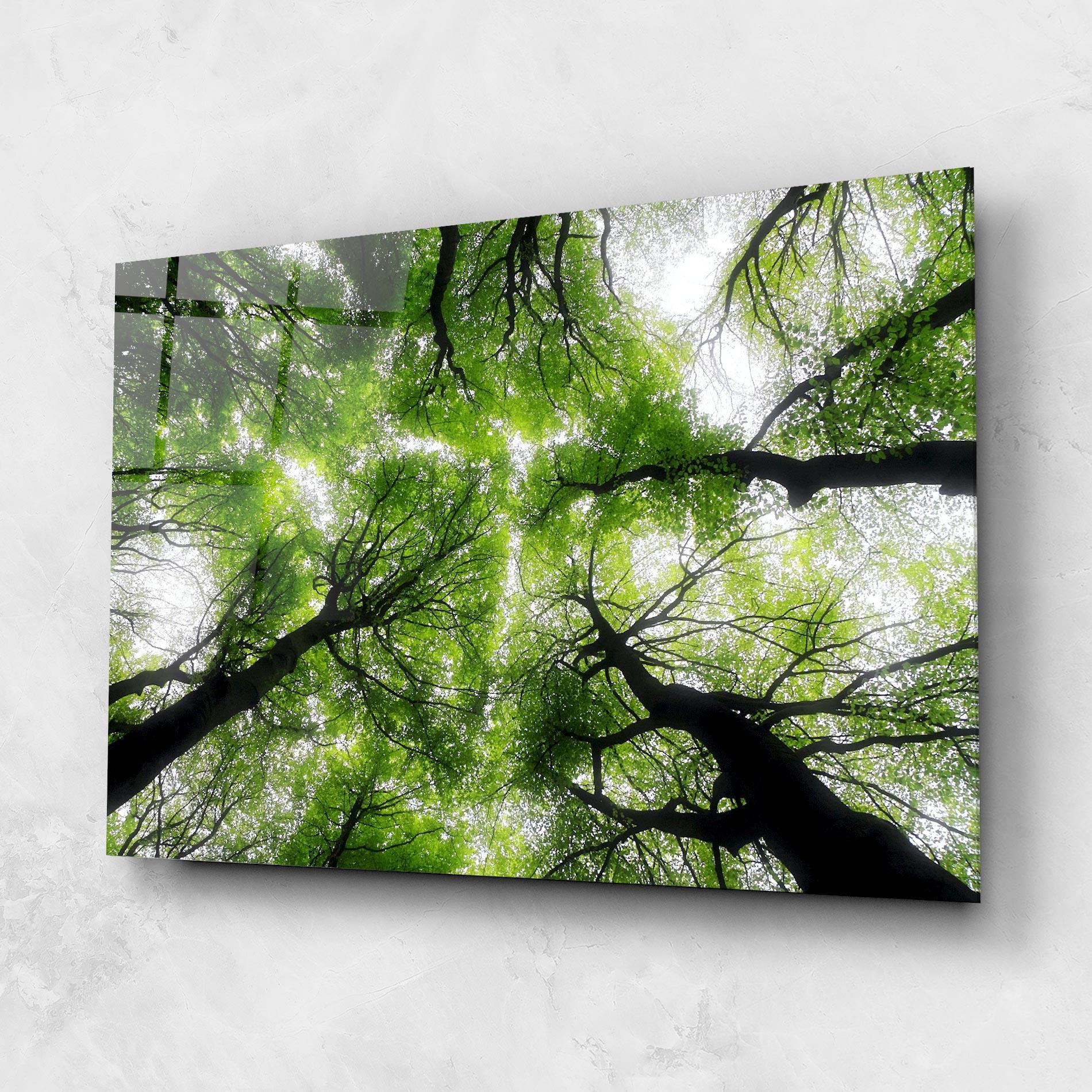 Стъклена картина Forest Green Tree mockup 1