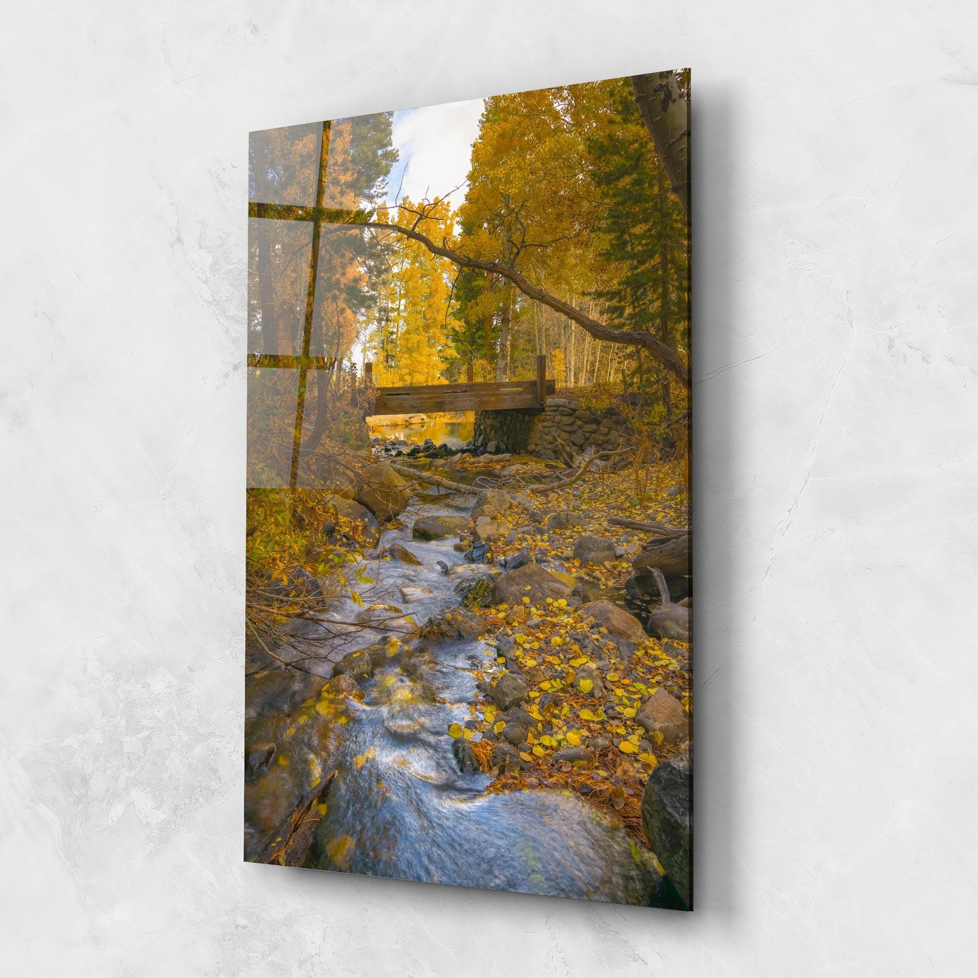 Стъклена картина Yellow View Forest mockup 1