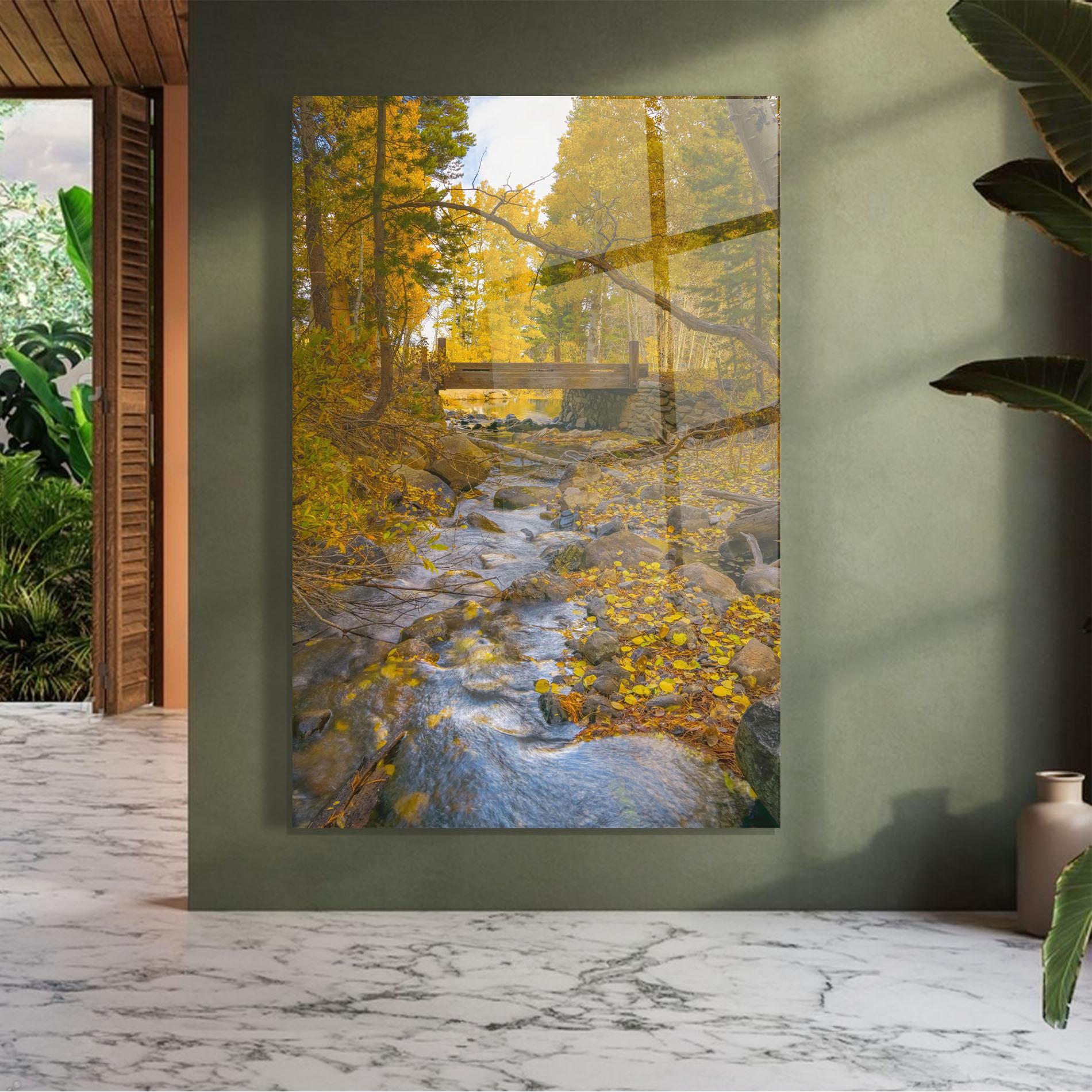 Стъклена картина Yellow View Forest mockup 7