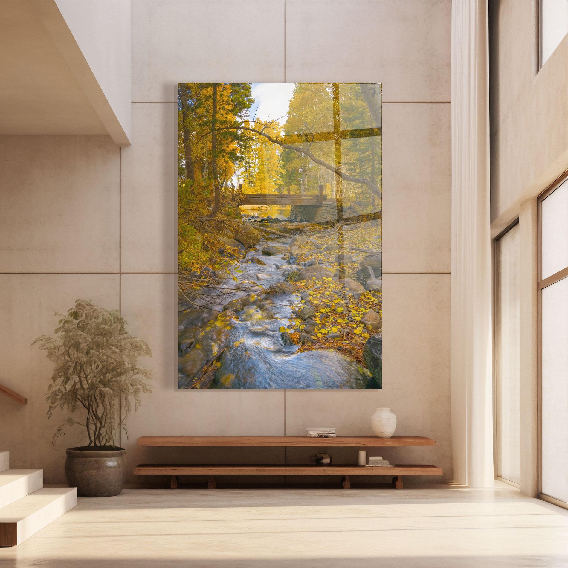 Стъклена картина Yellow View Forest mockup 8