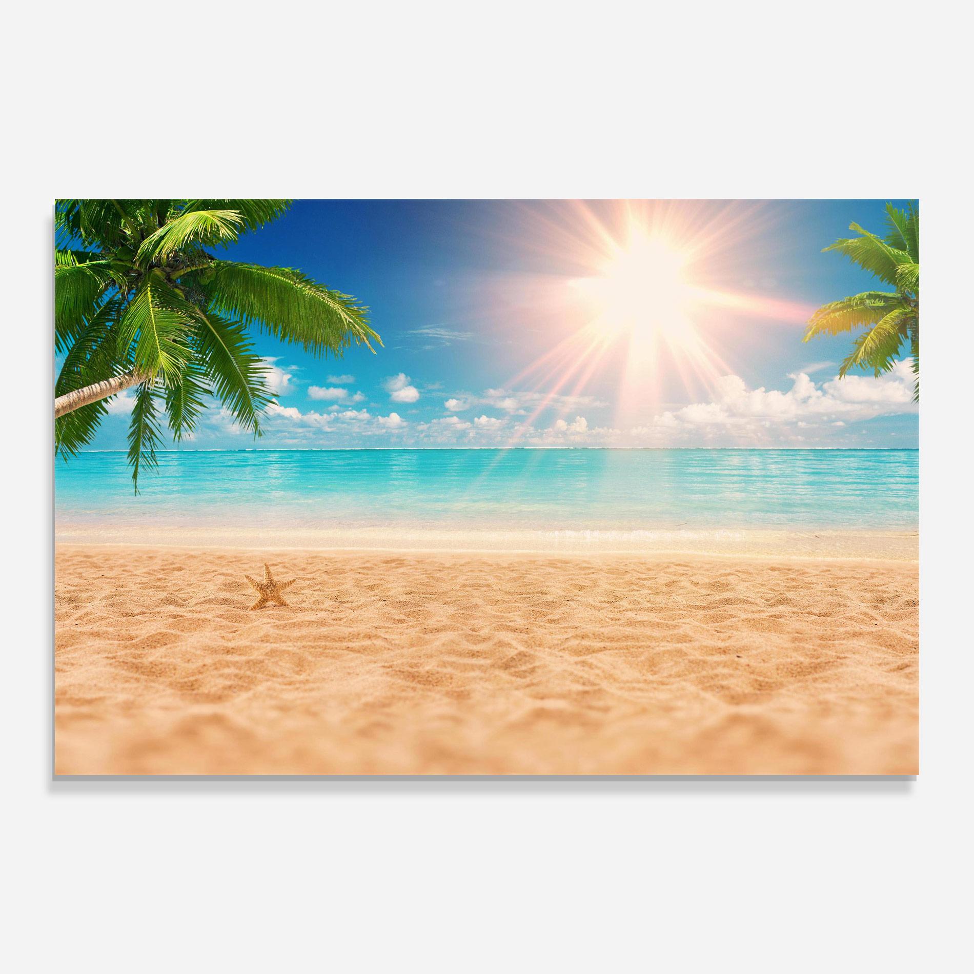 Стъклена картина Exotic Beach Ocean mockup 0