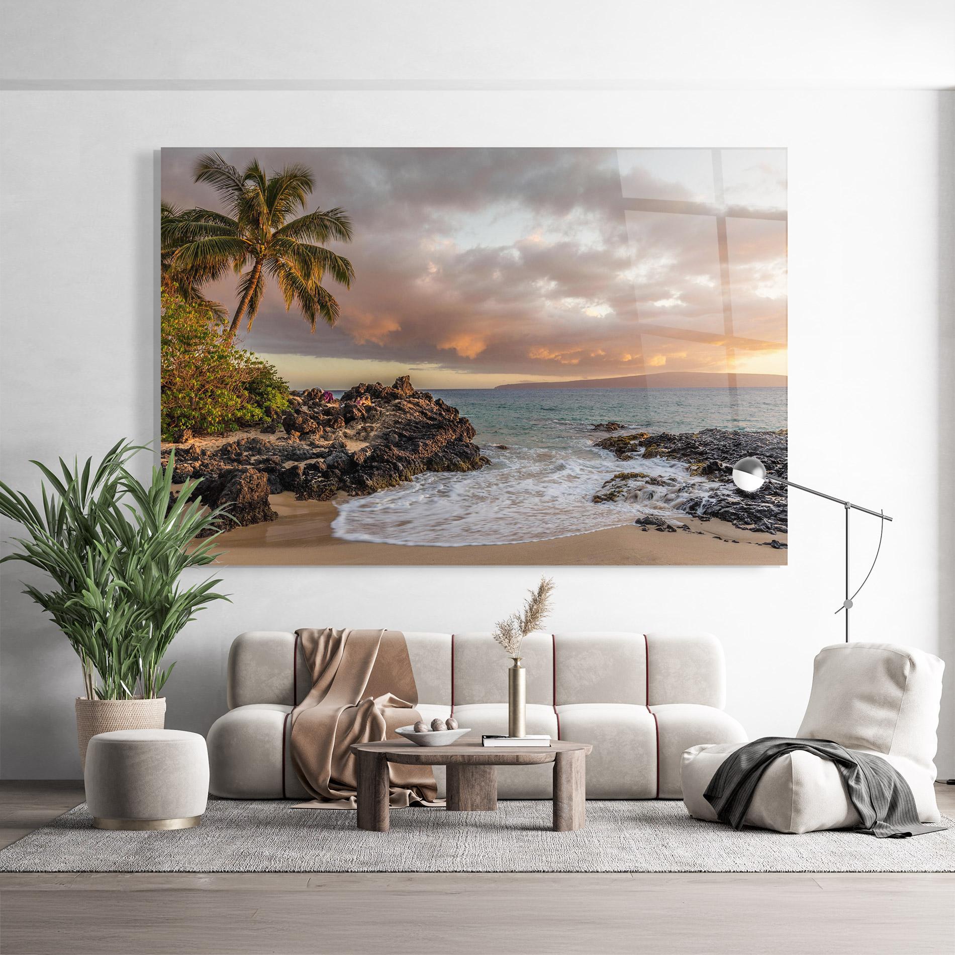 Стъклена картина Beautiful Beach Landscape mockup 9