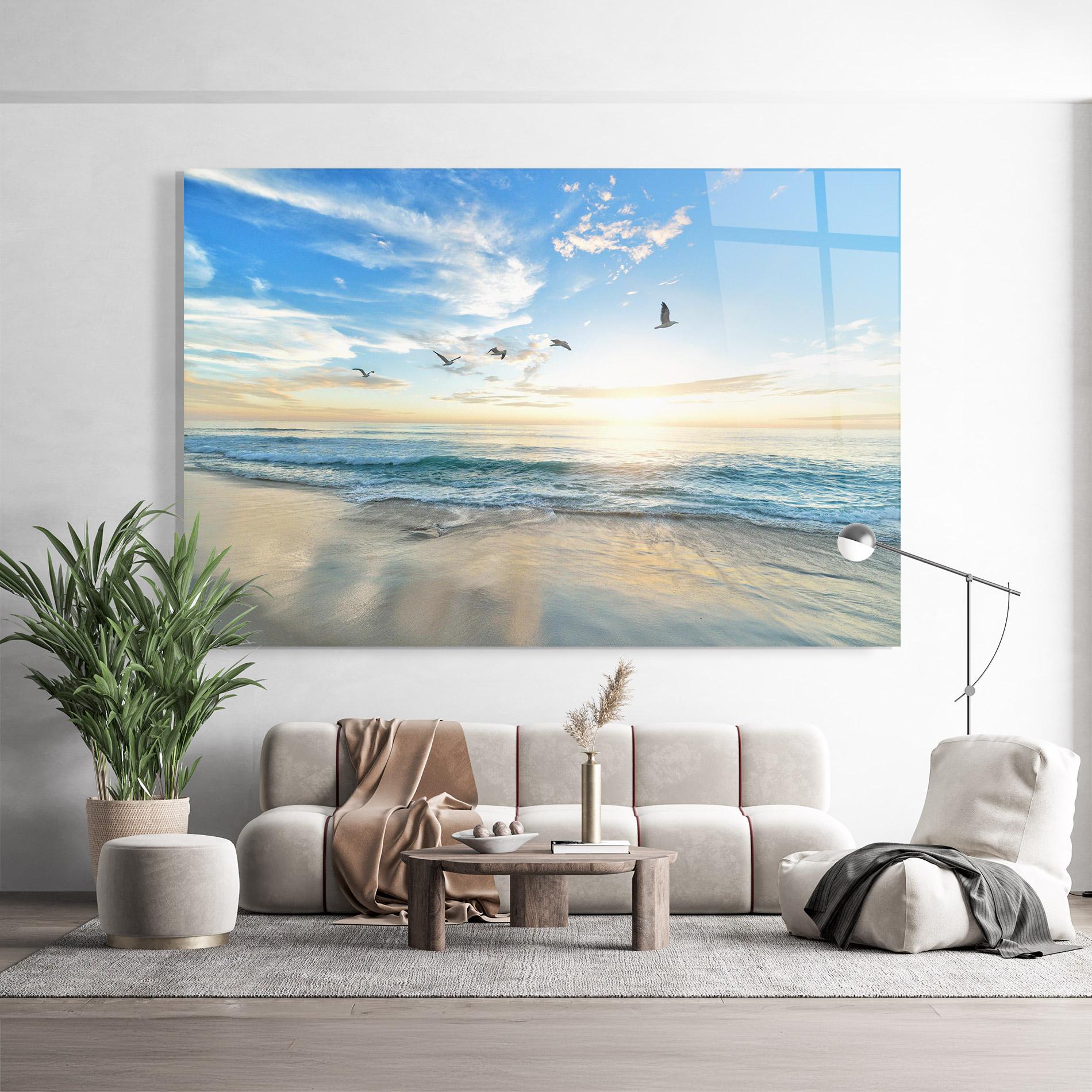 Стъклена картина Beautiful Beach mockup 9