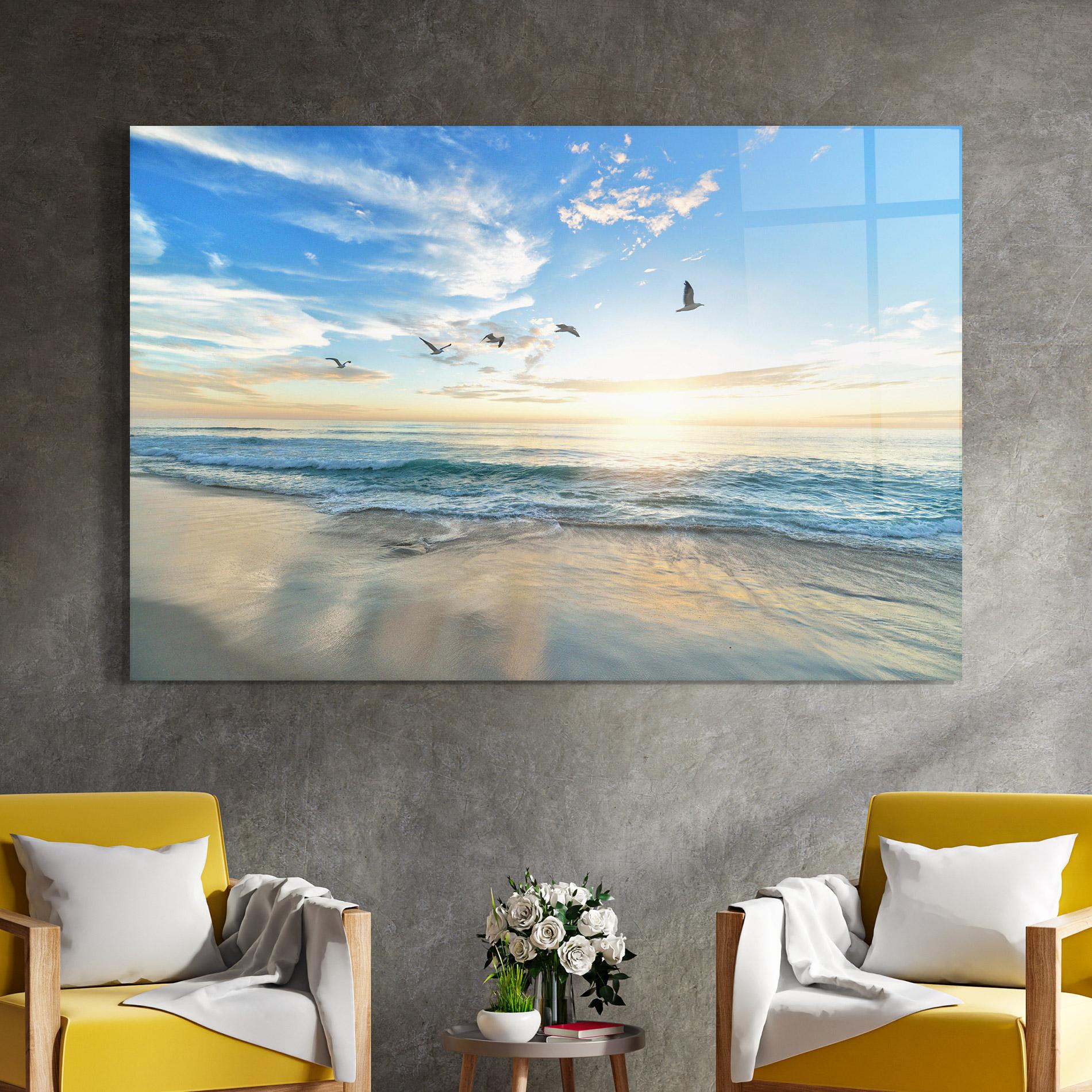 Стъклена картина Beautiful Beach mockup 4