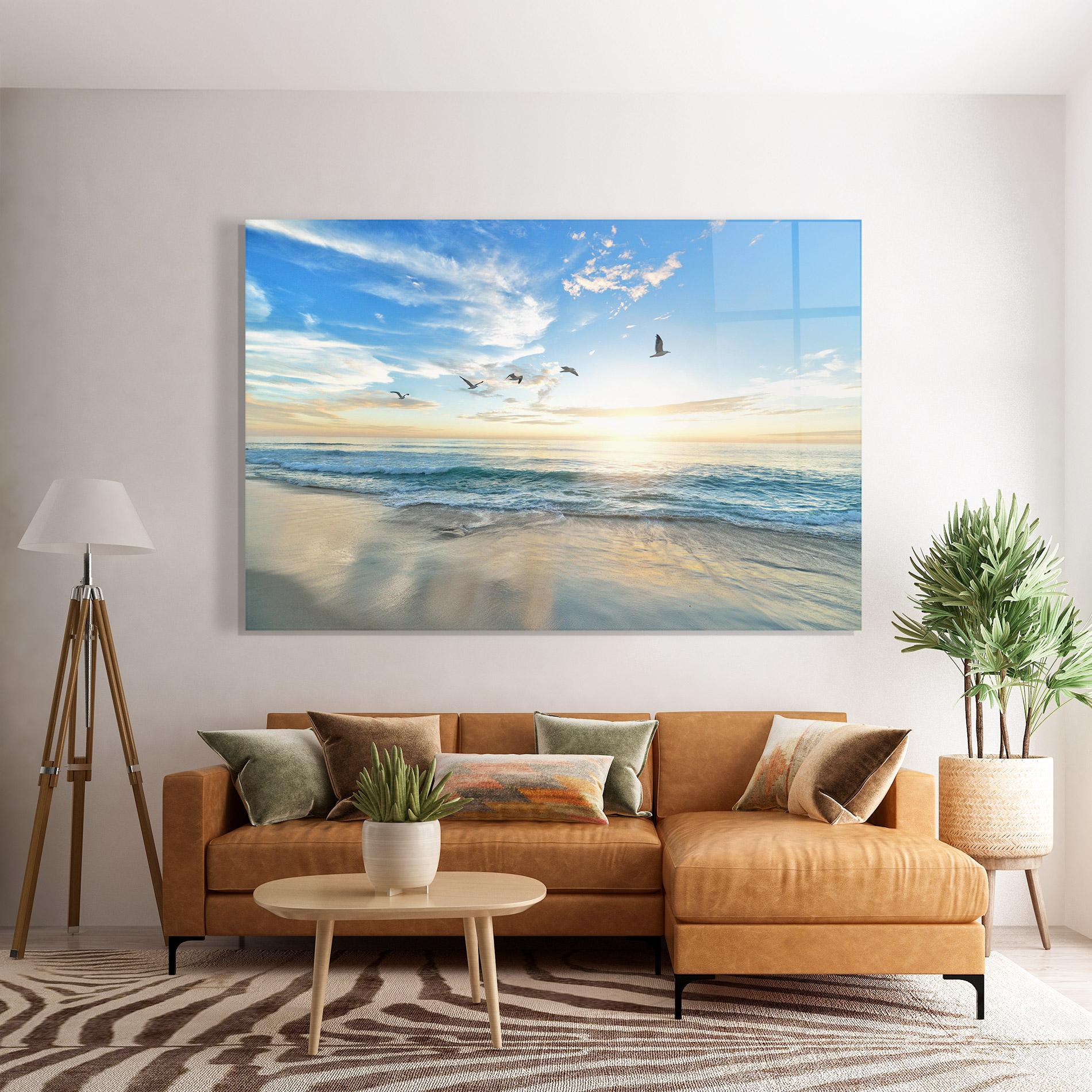 Стъклена картина Beautiful Beach mockup 7