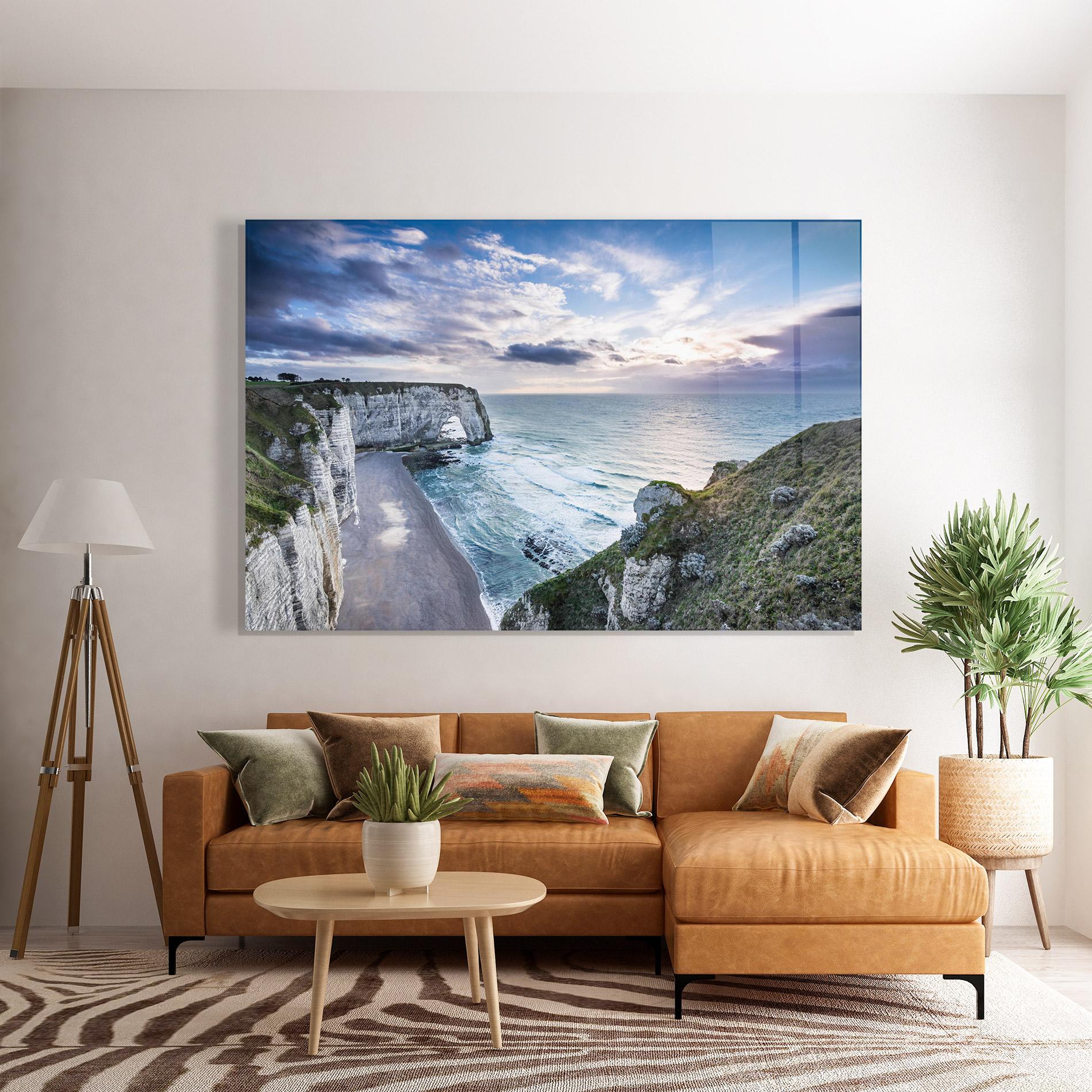 Стъклена картина Etretat View mockup 7