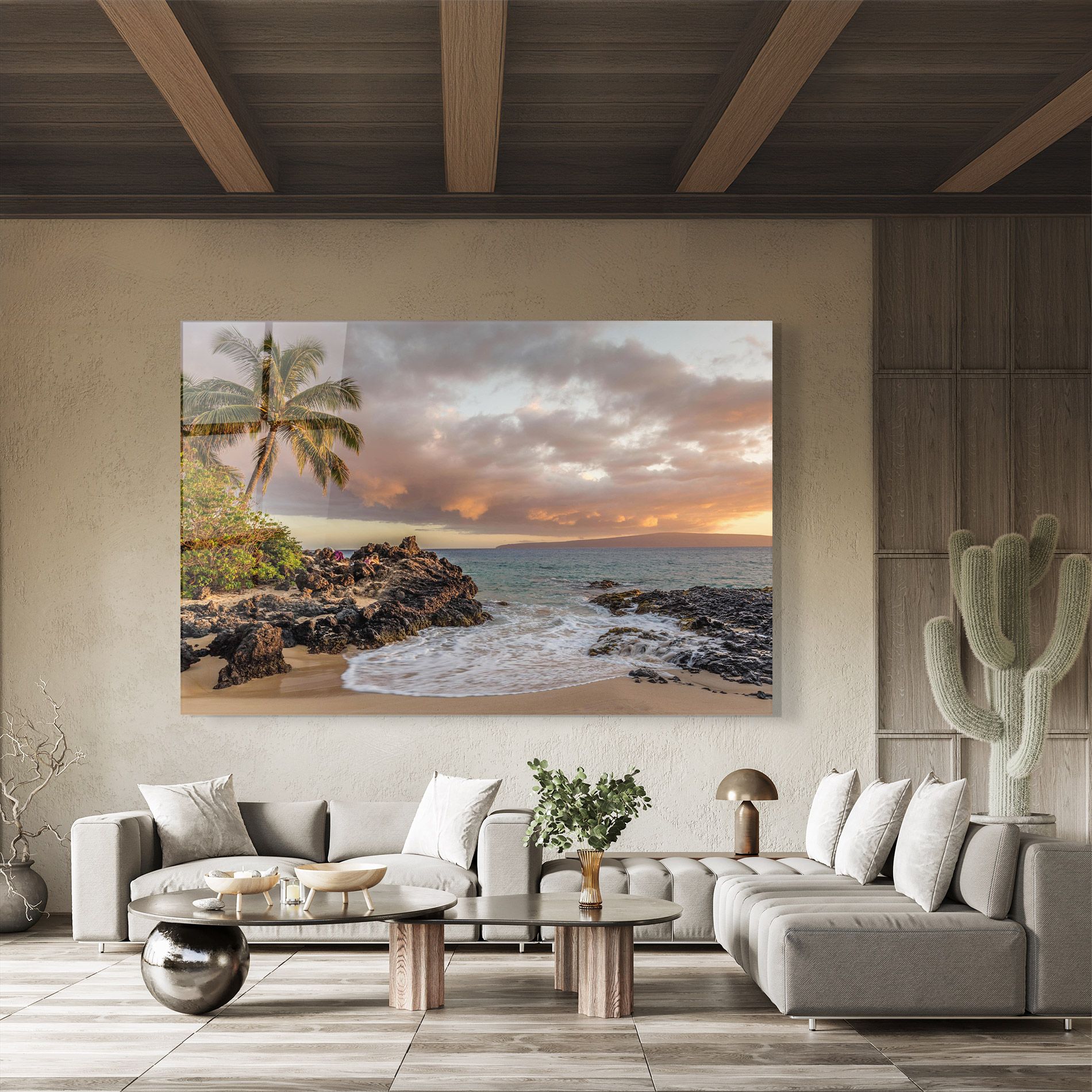 Beautiful Beach Landscape mockup 8