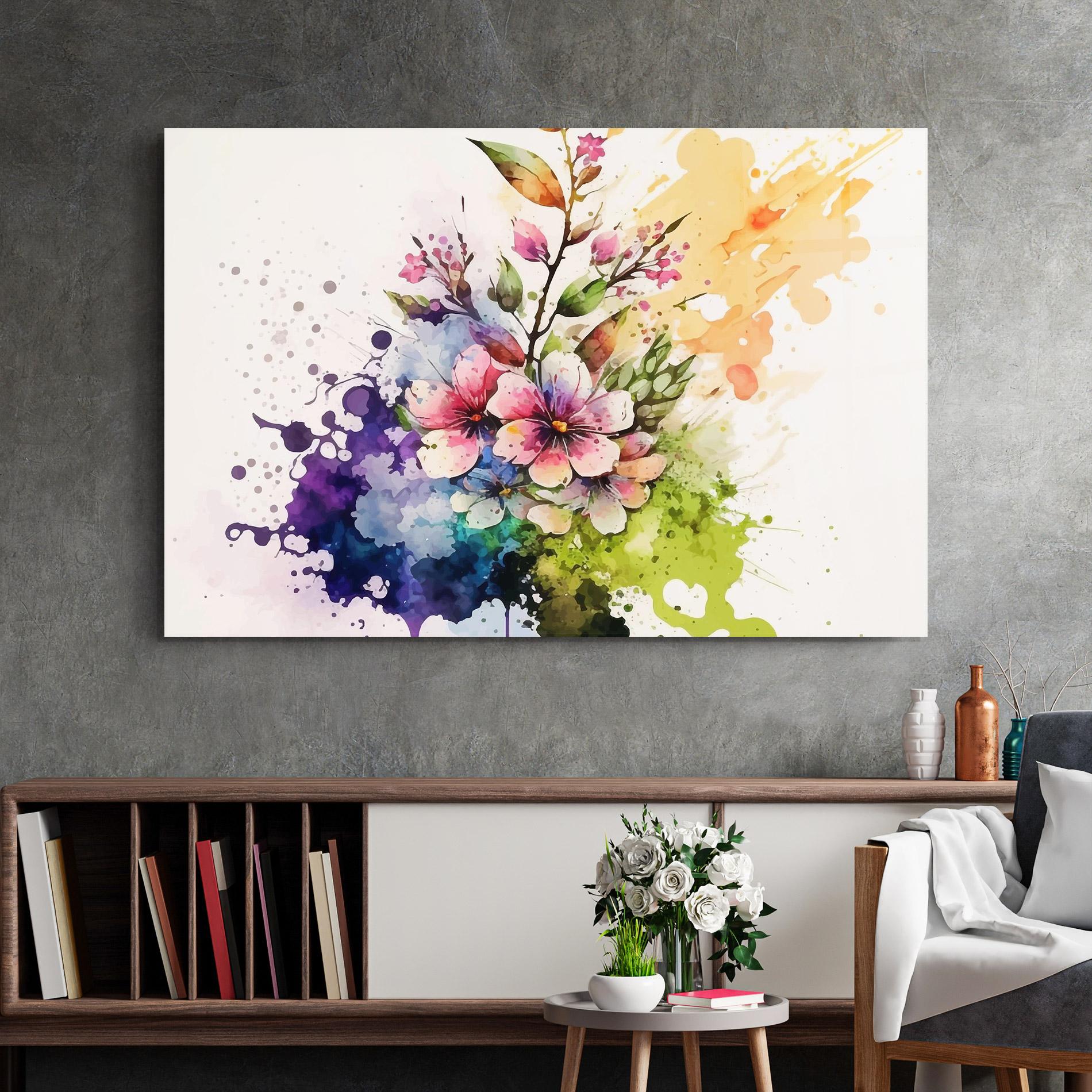 Стъклена картина Color Mix Spring mockup 2