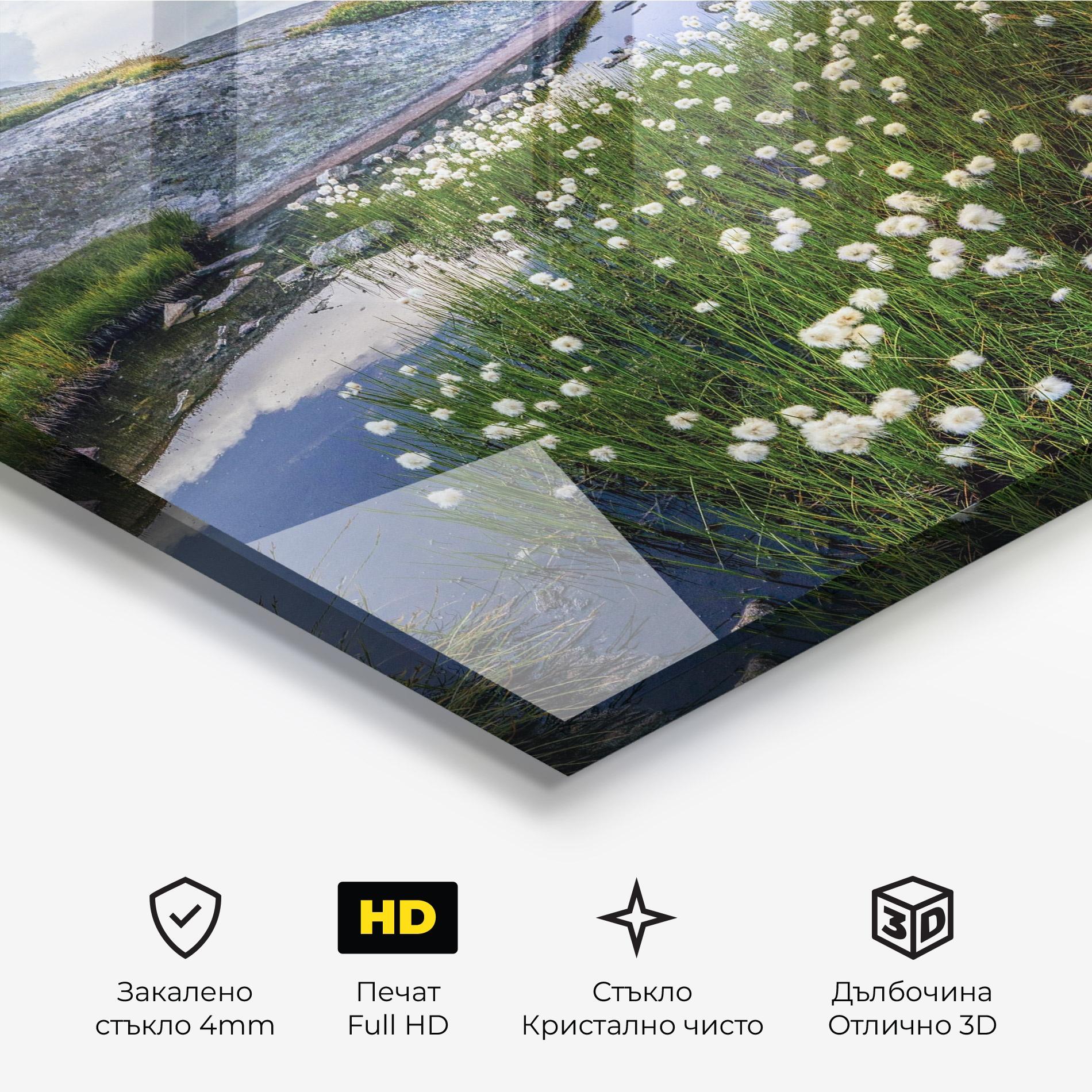 Стъклена картина Lake Spring View mockup 3