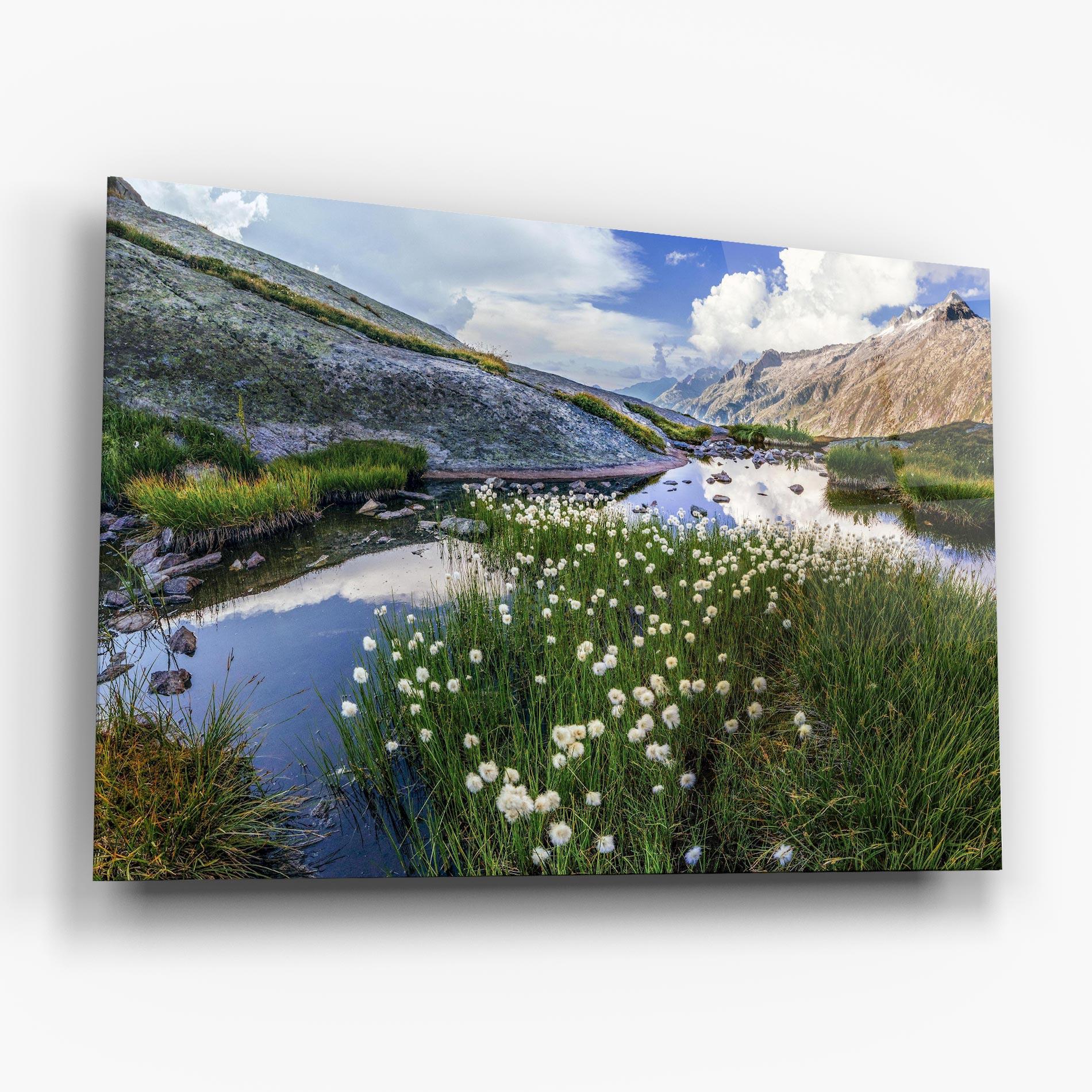 Стъклена картина Lake Spring View mockup 6