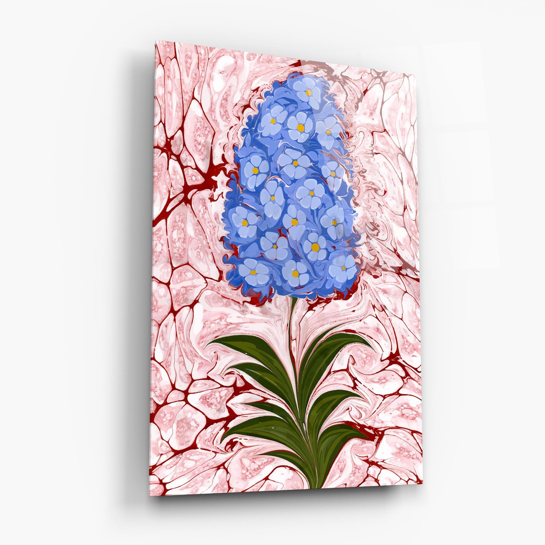 Стъклена картина Blue Spring Flower mockup 6