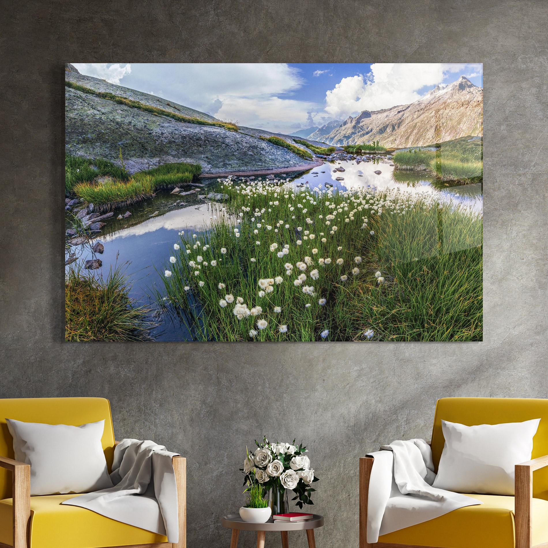 Стъклена картина Lake Spring View mockup 4